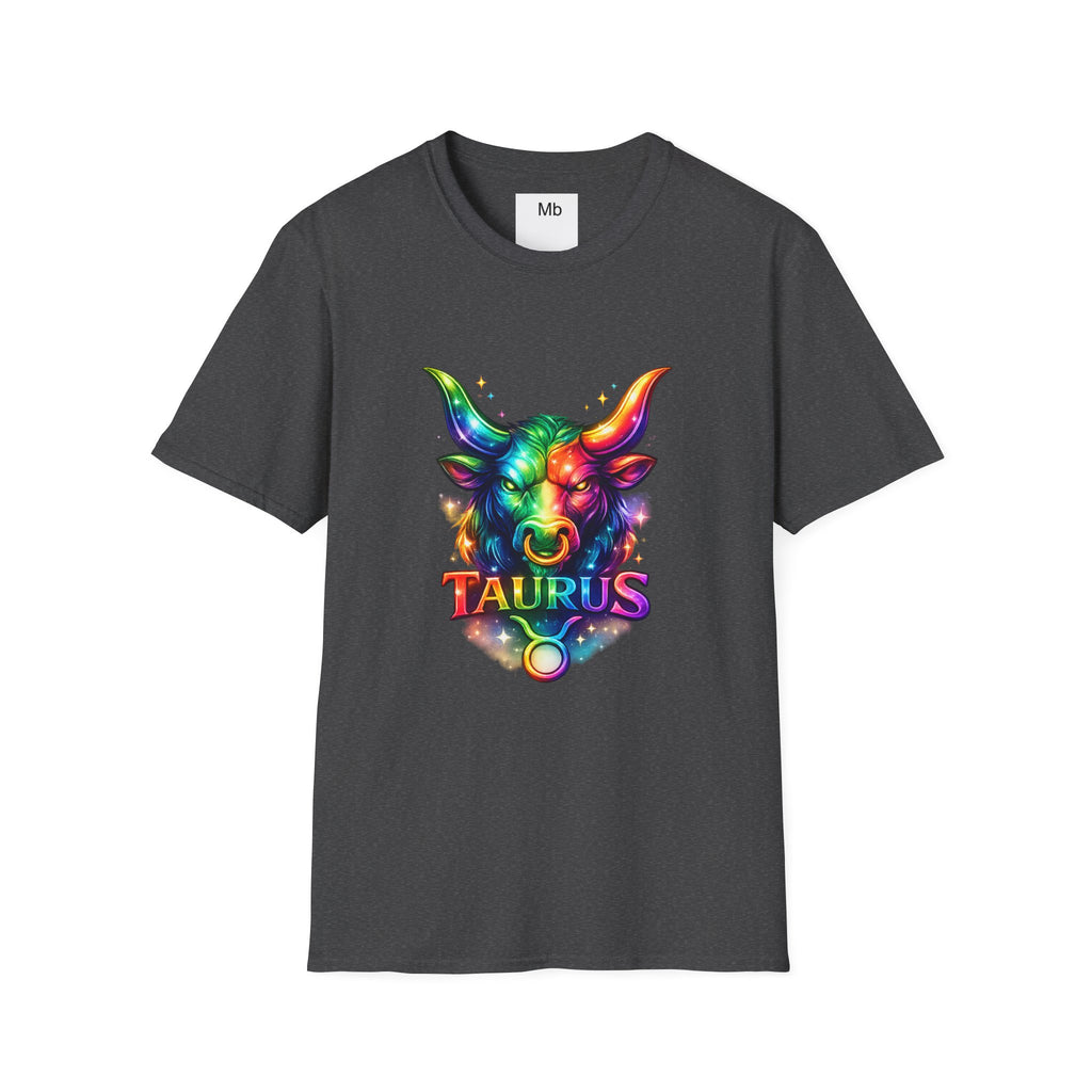 Taurus Zodiac Bull Graphic T-Shirt | Rainbow Astrology Tee