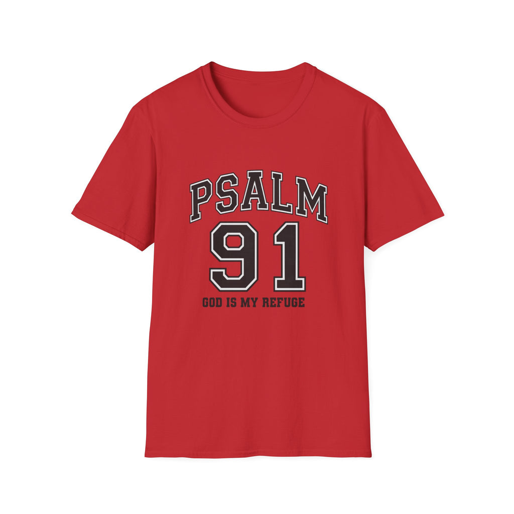 Psalm 91 T‑Shirt — God Is My Refuge Athletic Christian Tee