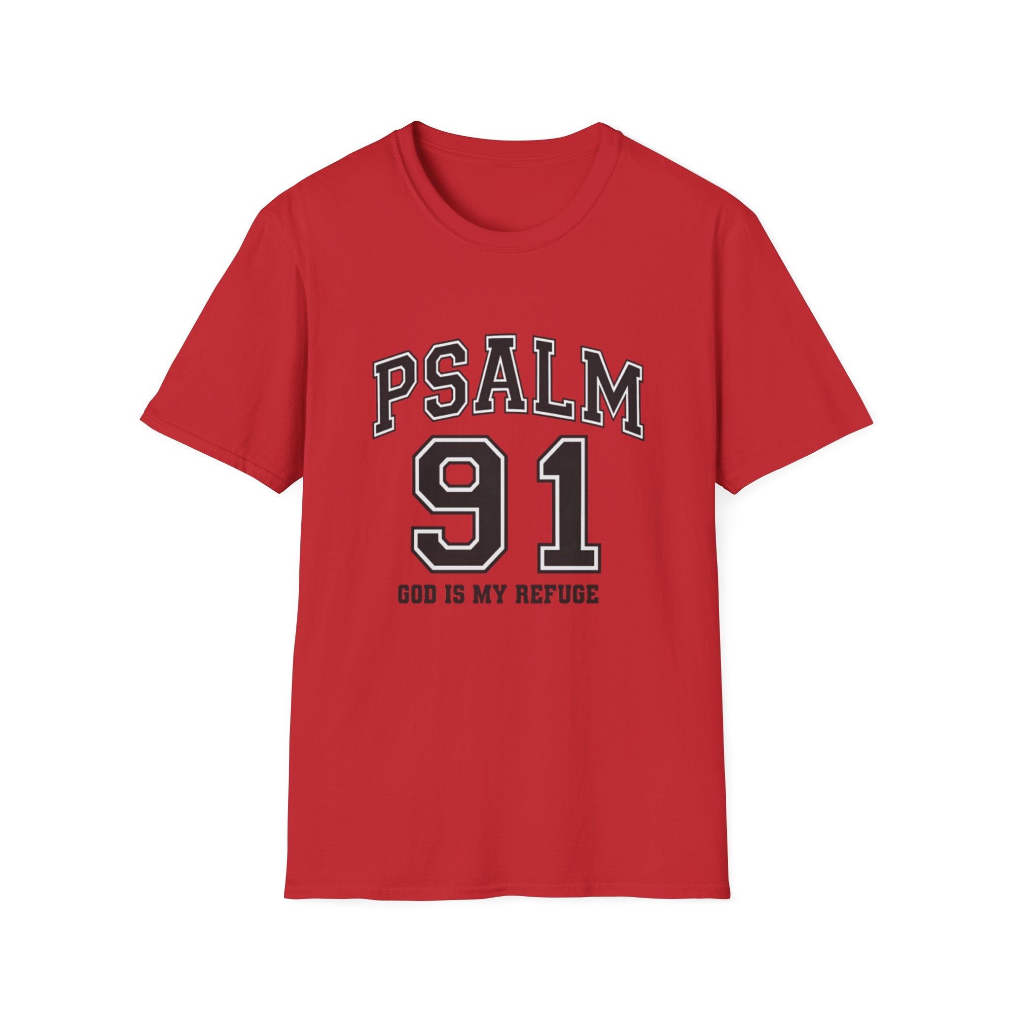 Psalm 91 T‑Shirt — God Is My Refuge Athletic Christian Tee