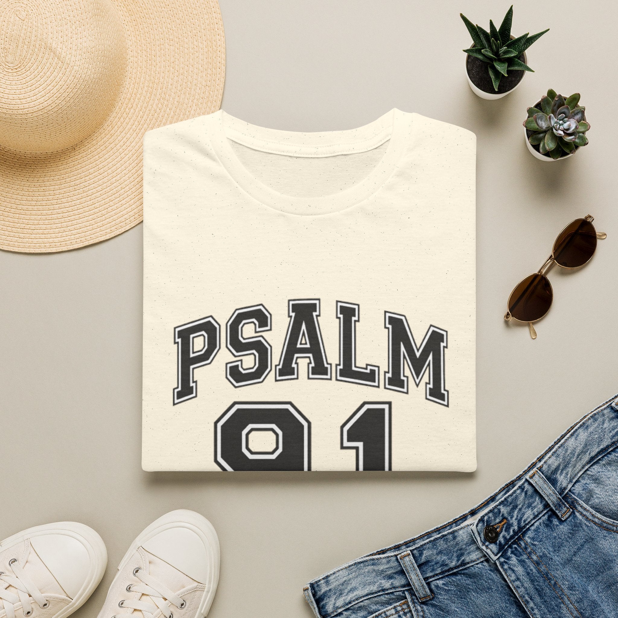 Psalm 91 T‑Shirt — God Is My Refuge Athletic Christian Tee
