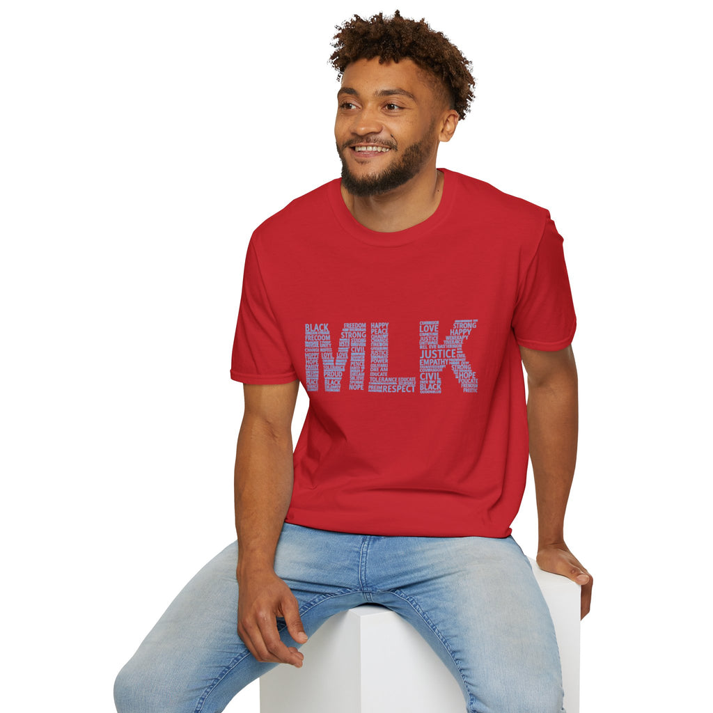 MLK Word Art T-Shirt — 'Letters Made of Culture' Civil Rights Tribute