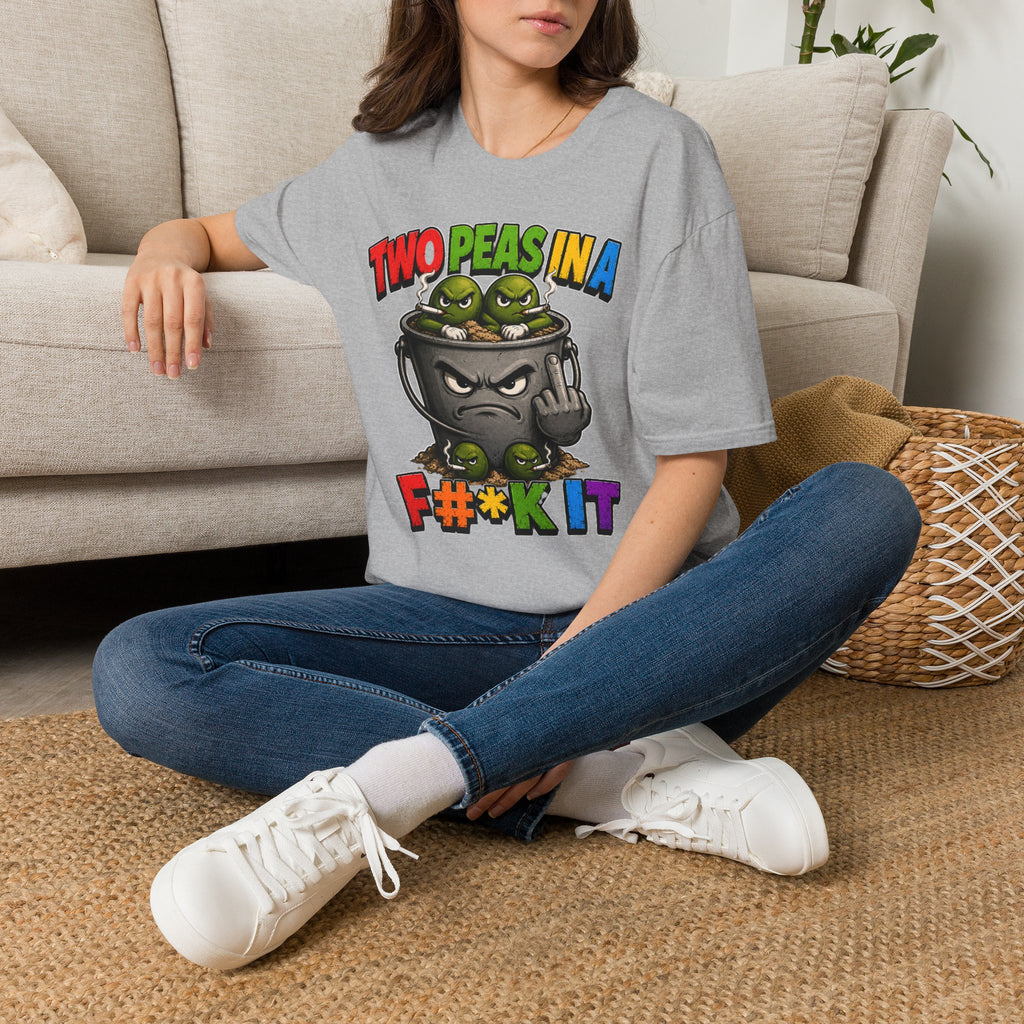 Two Peas in a F#*k It Bucket Graphic T-Shirt – Bold Color Edition