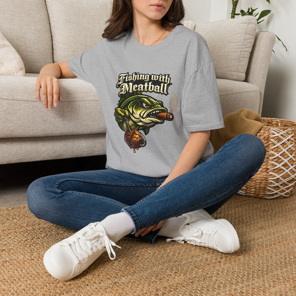 Title: Fishing with Meatball Graphic Tee