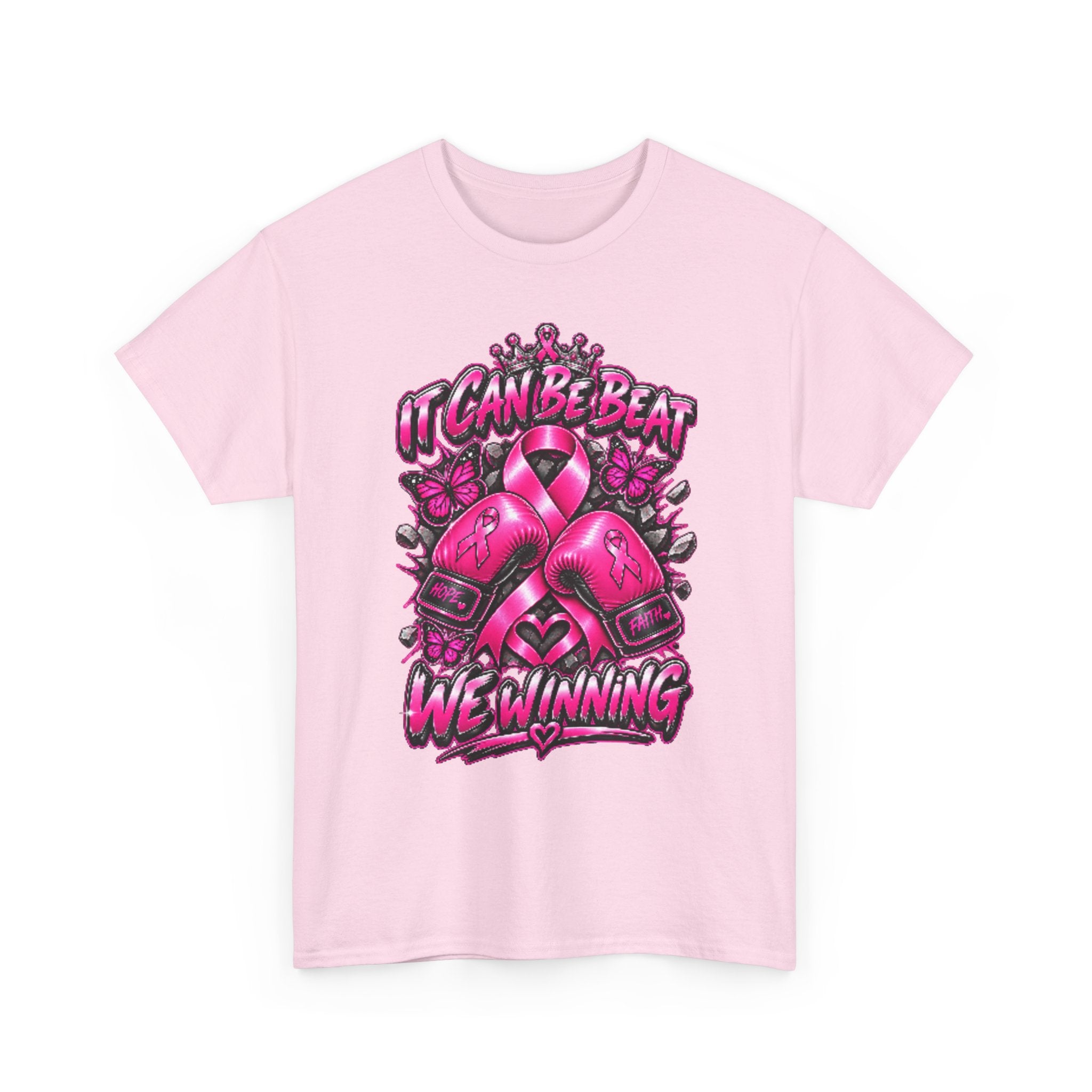 "It Can Be Beat — We Winning" Breast Cancer Awareness Tee