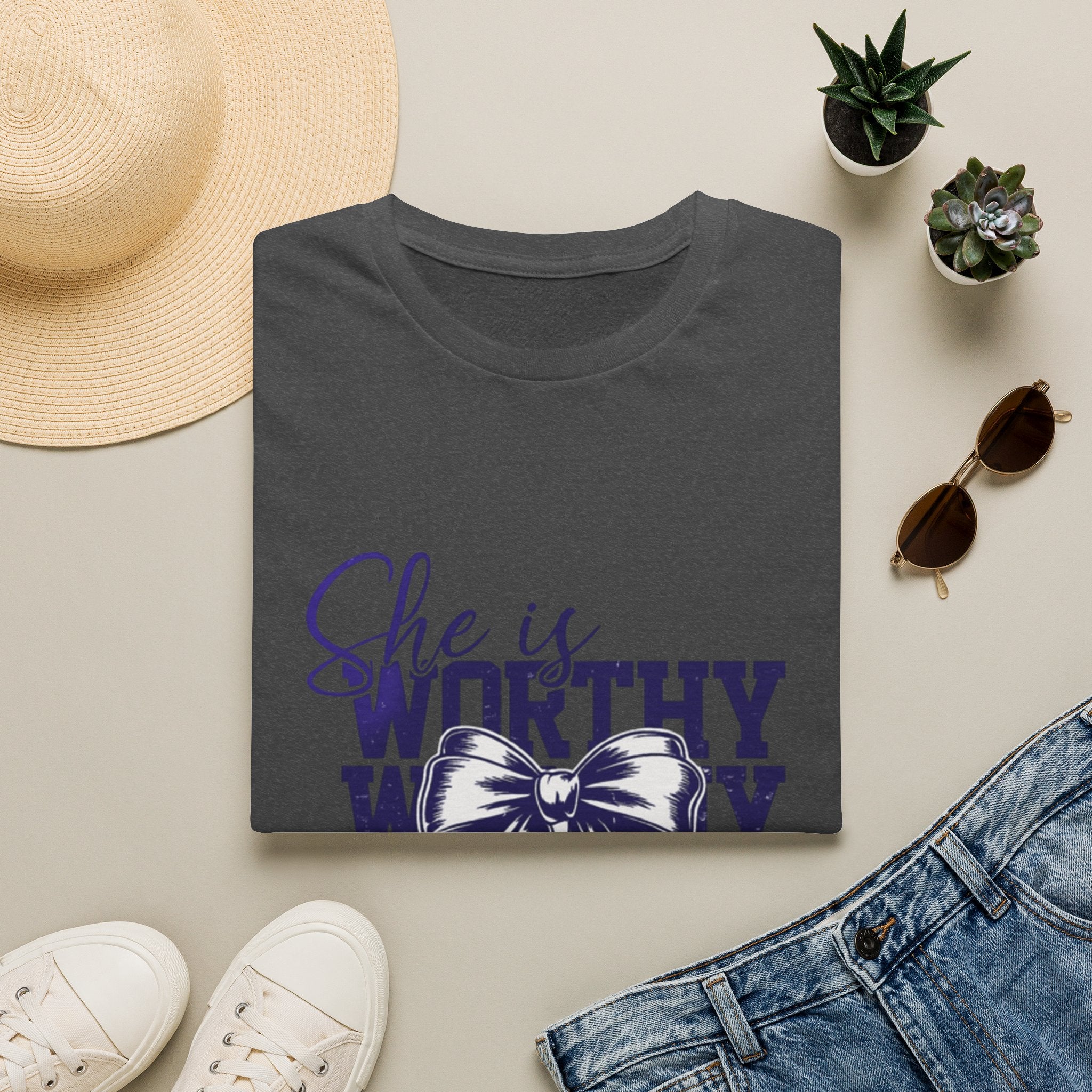 She Is Worthy T-Shirt — Inspirational Christian Proverbs 31 Tee