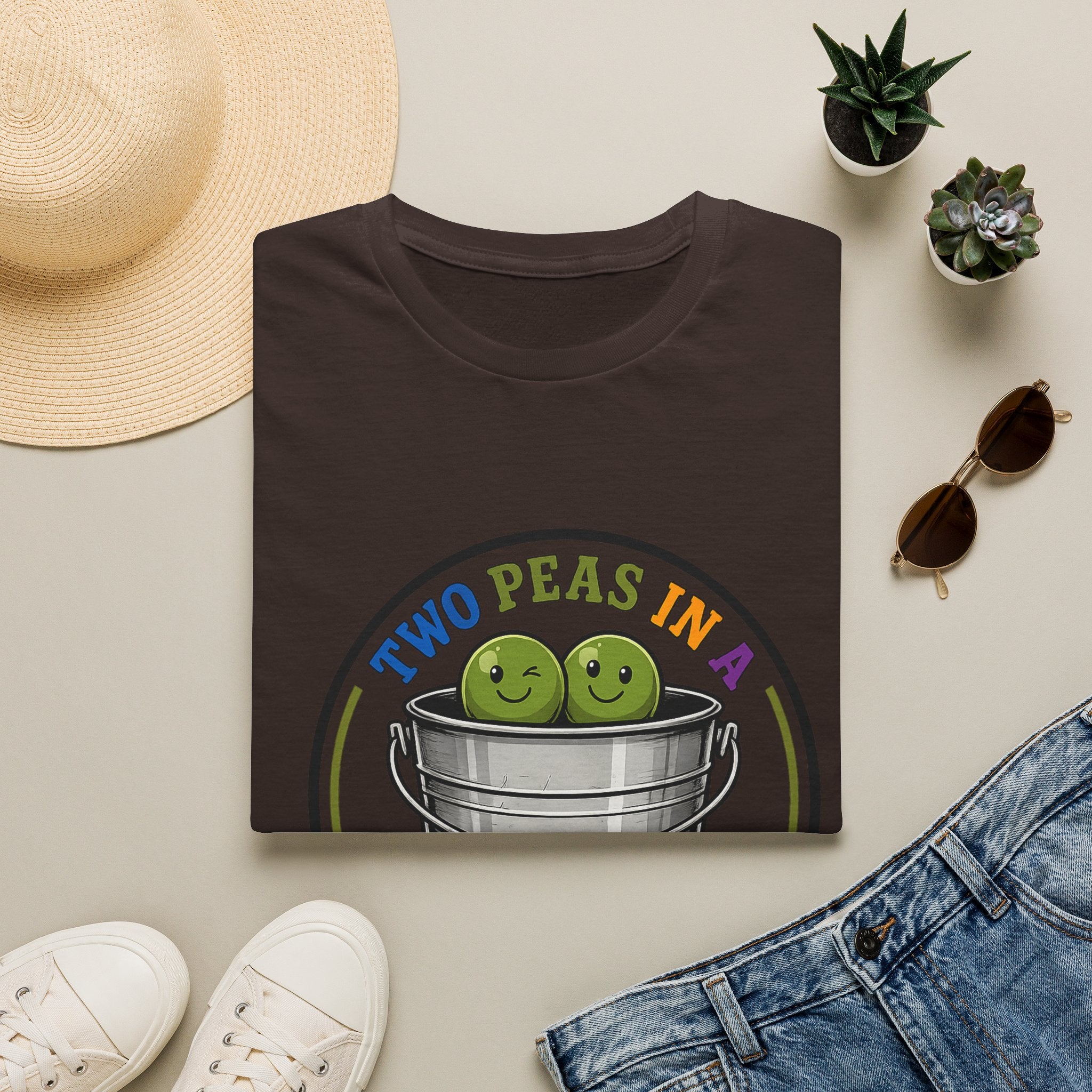 Two Peas in a colorful bucket, F#*k It  Graphic T-Shirt