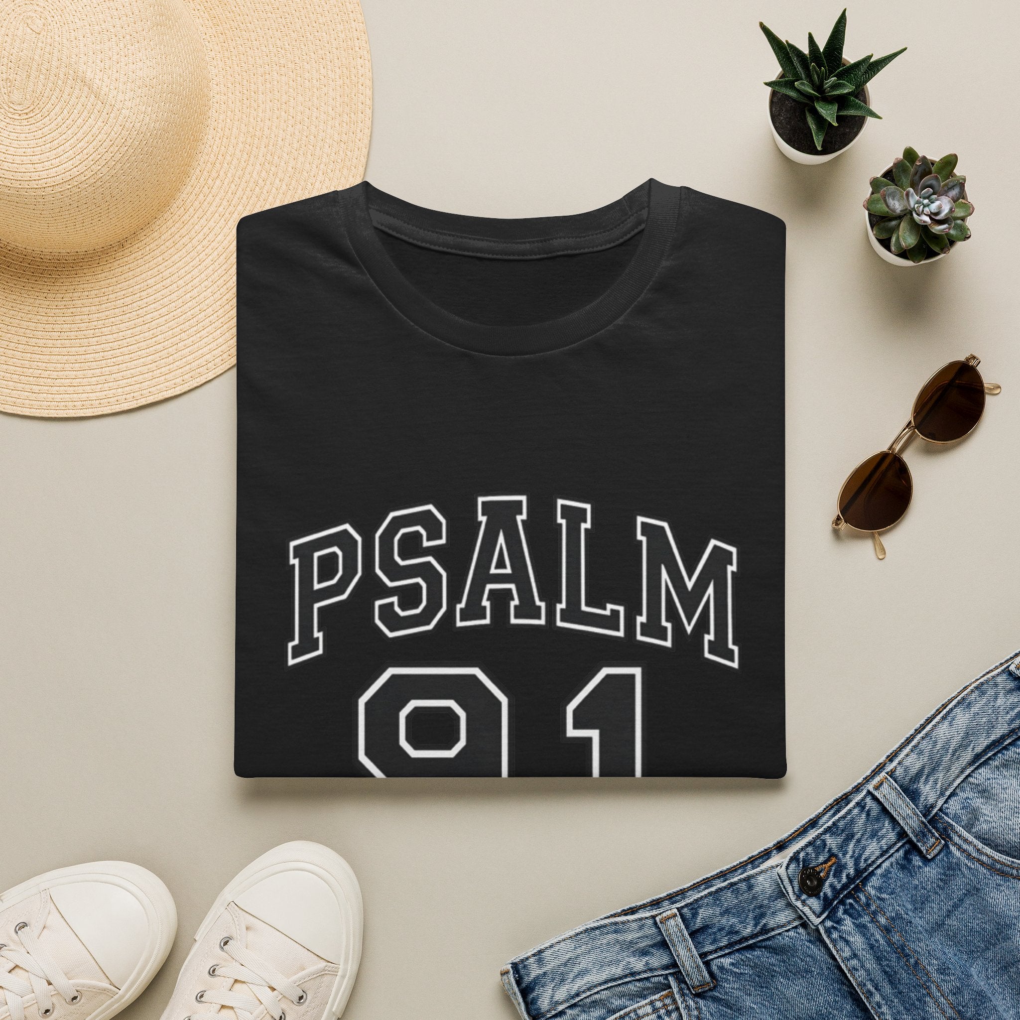 Psalm 91 T‑Shirt — God Is My Refuge Athletic Christian Tee