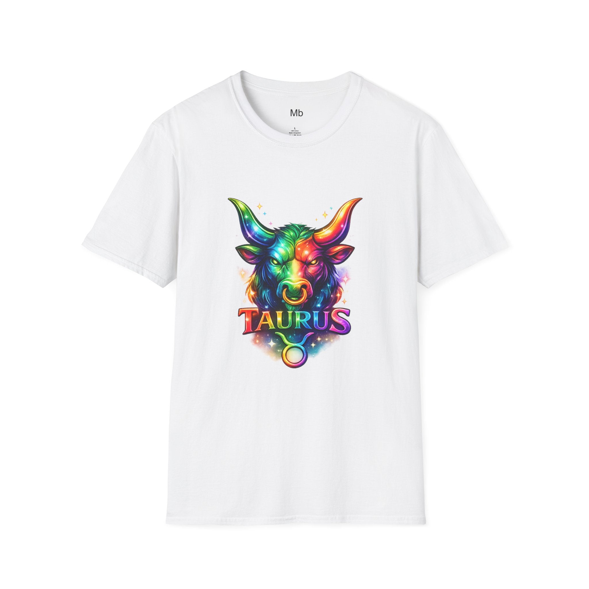 Taurus Zodiac Bull Graphic T-Shirt | Rainbow Astrology Tee