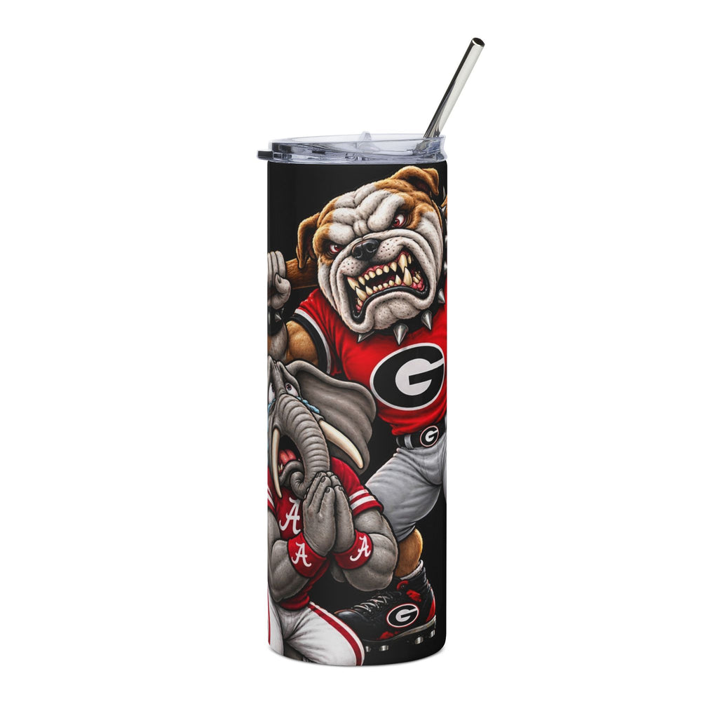 Sip. Cheer. Rep your team. 🏈❤️🖤Stainless Steel 
 Tumbler, 20oz