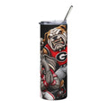 Sip. Cheer. Rep your team. 🏈❤️🖤Stainless Steel 
 Tumbler, 20oz