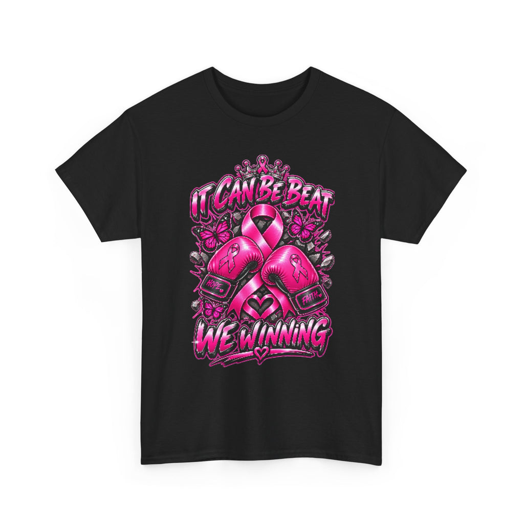 "It Can Be Beat — We Winning" Breast Cancer Awareness Tee