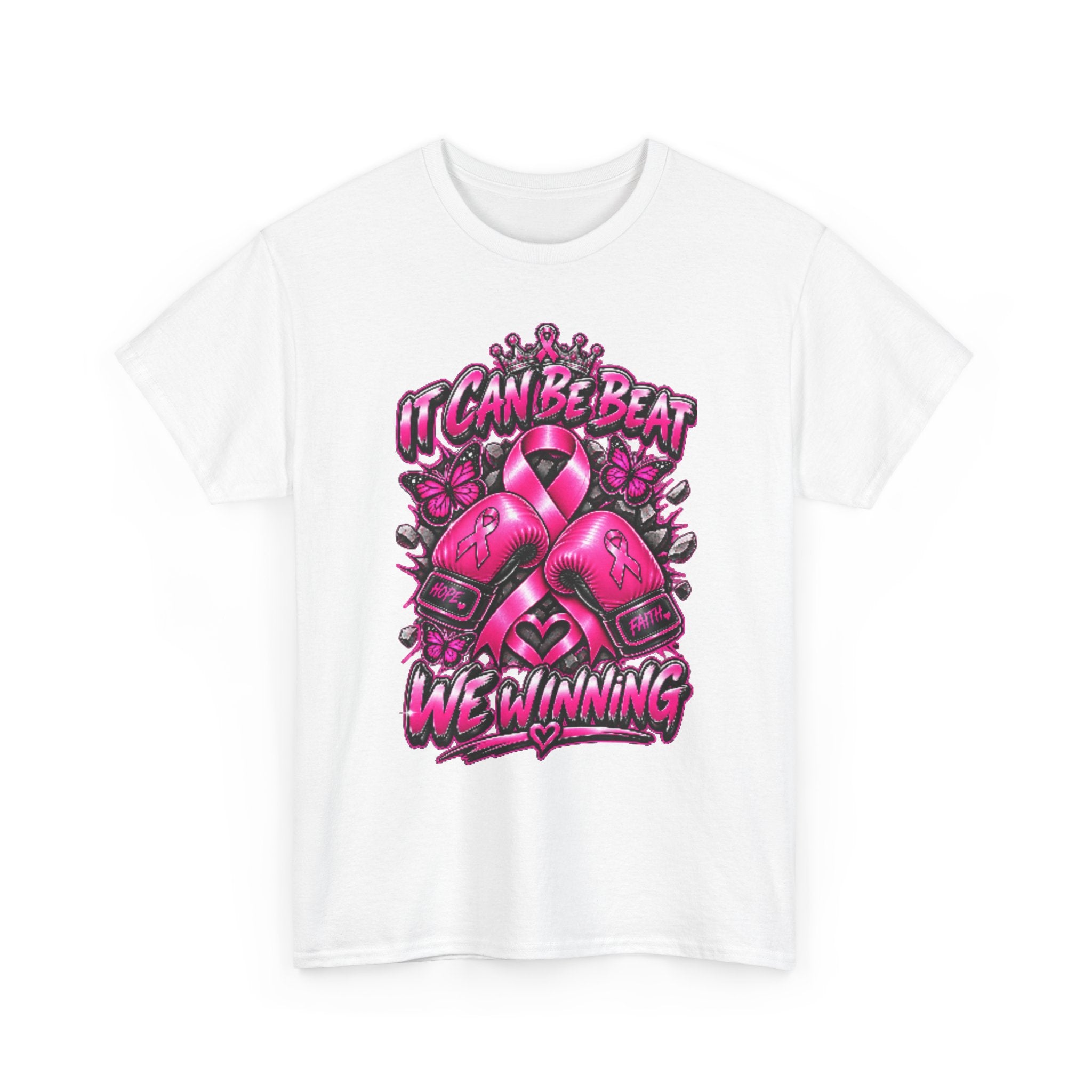 "It Can Be Beat — We Winning" Breast Cancer Awareness Tee