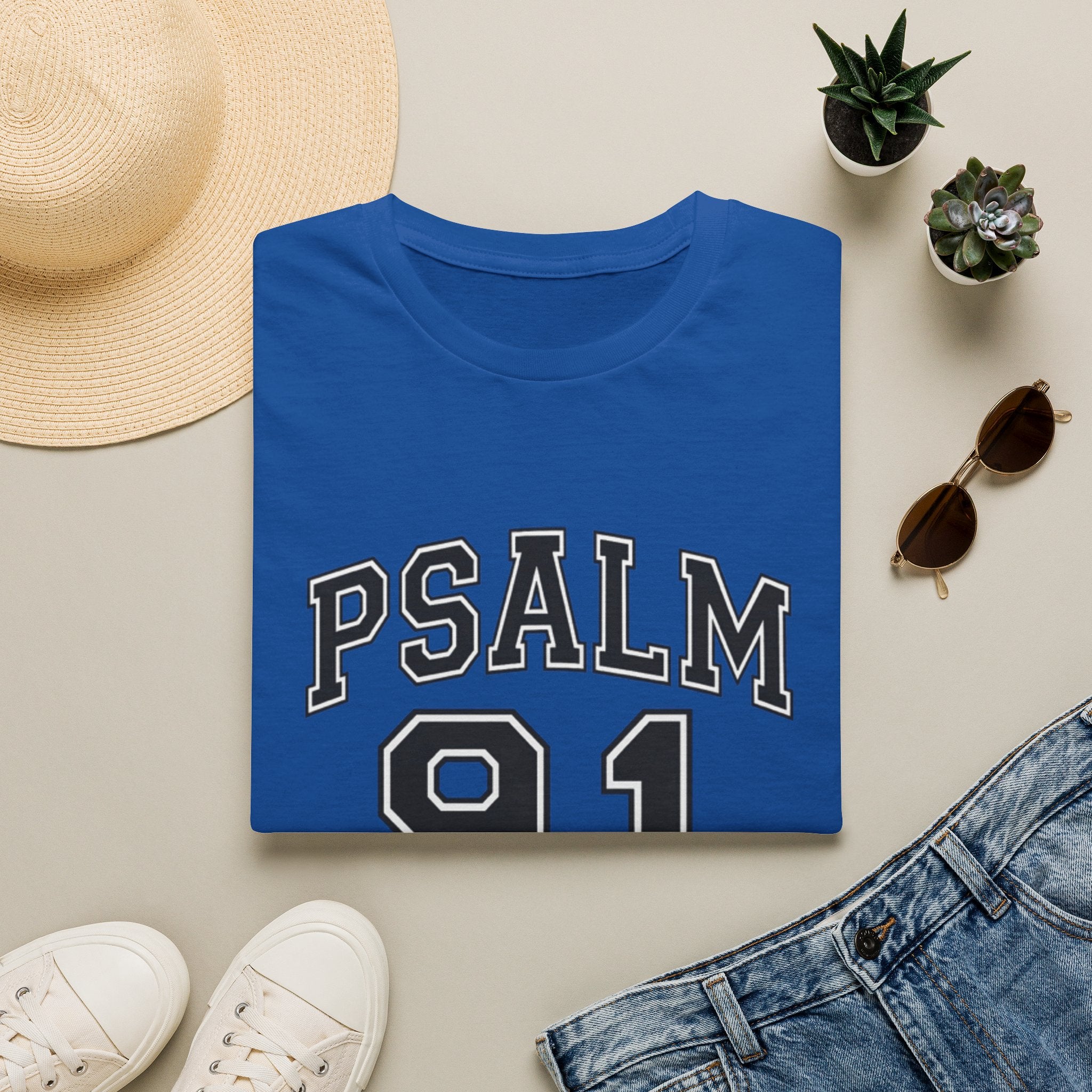 Psalm 91 T‑Shirt — God Is My Refuge Athletic Christian Tee