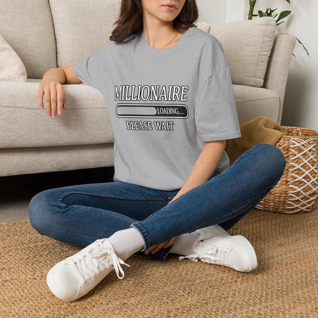 Millionaire Loading T-Shirt — Funny Wealth Progress Tee