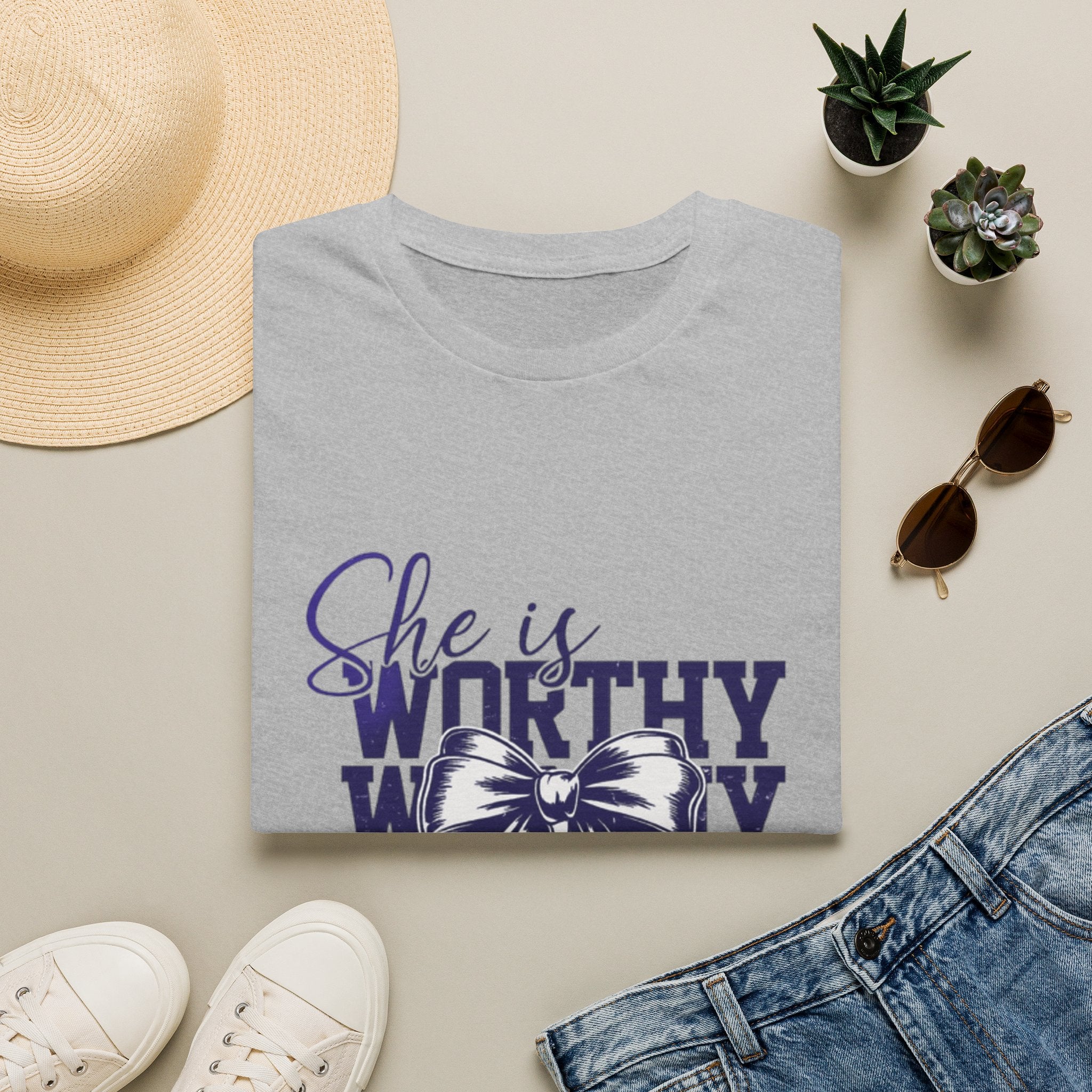 She Is Worthy T-Shirt — Inspirational Christian Proverbs 31 Tee