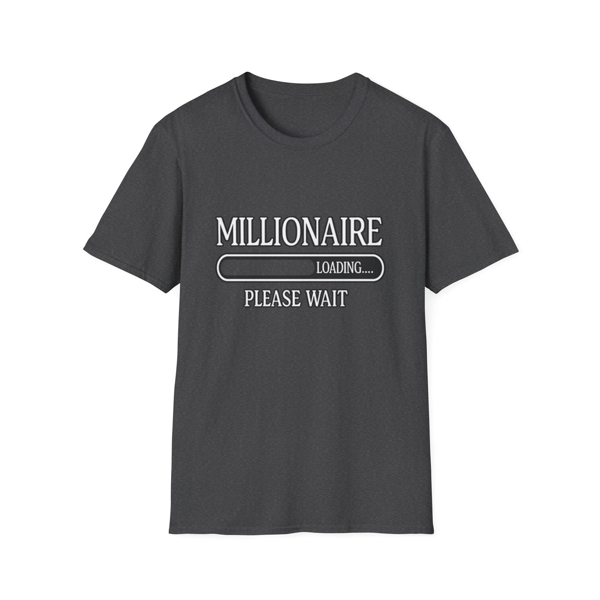 Millionaire Loading T-Shirt — Funny Wealth Progress Tee