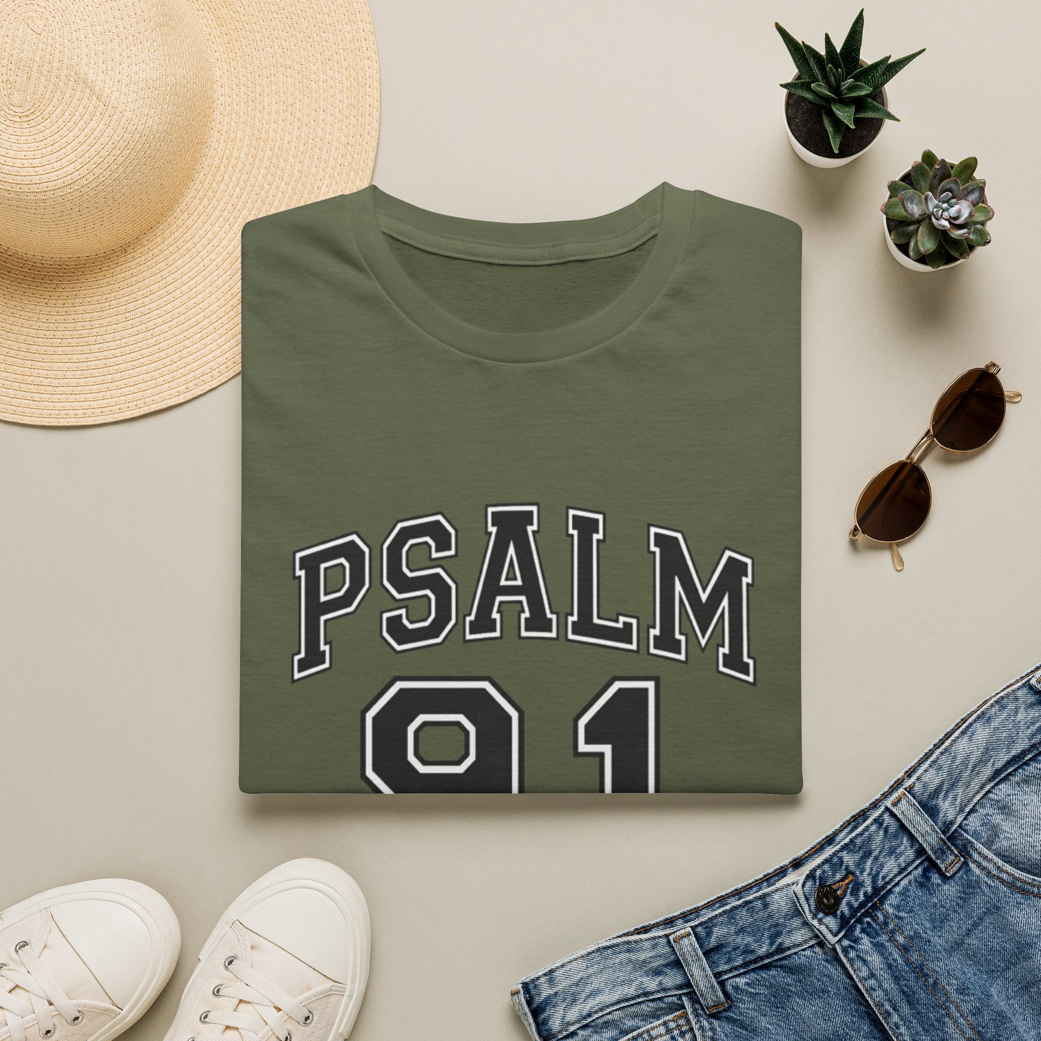 Psalm 91 T‑Shirt — God Is My Refuge Athletic Christian Tee