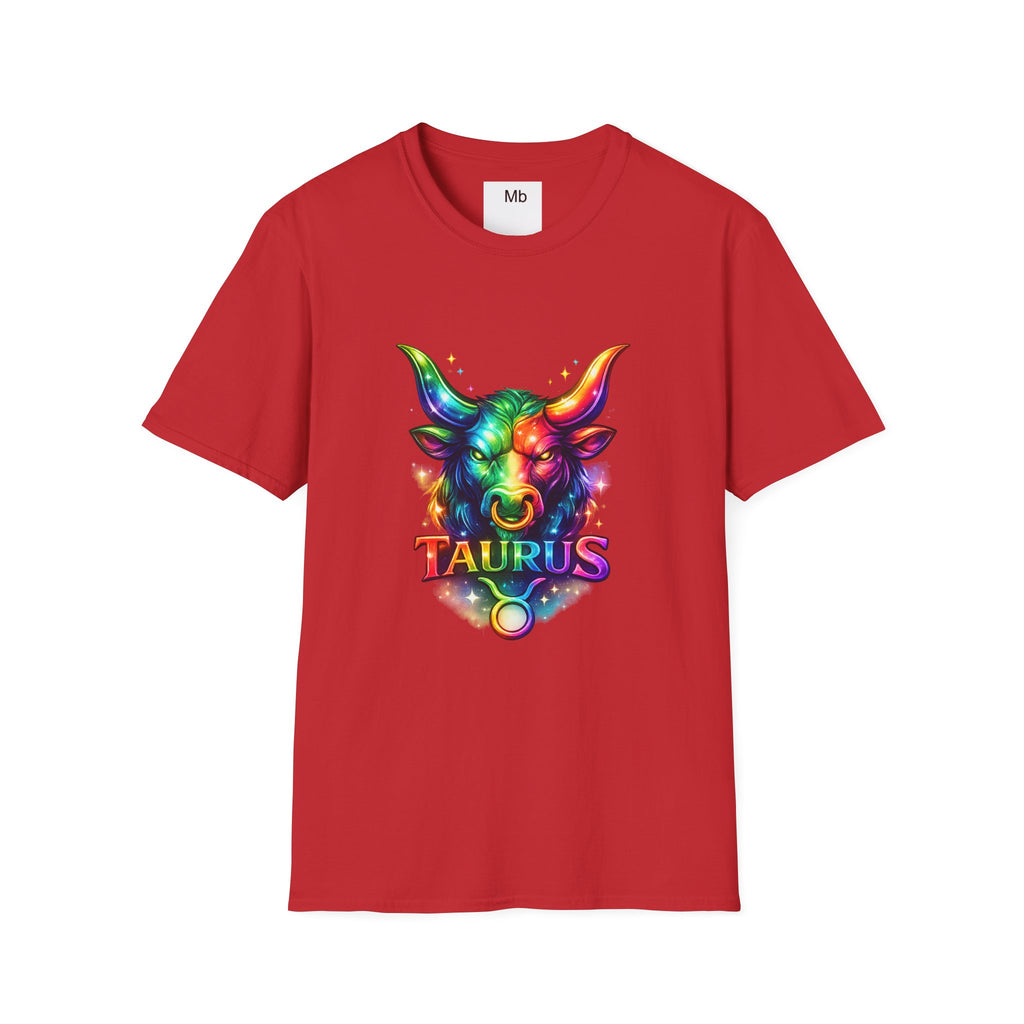 Taurus Zodiac Bull Graphic T-Shirt | Rainbow Astrology Tee