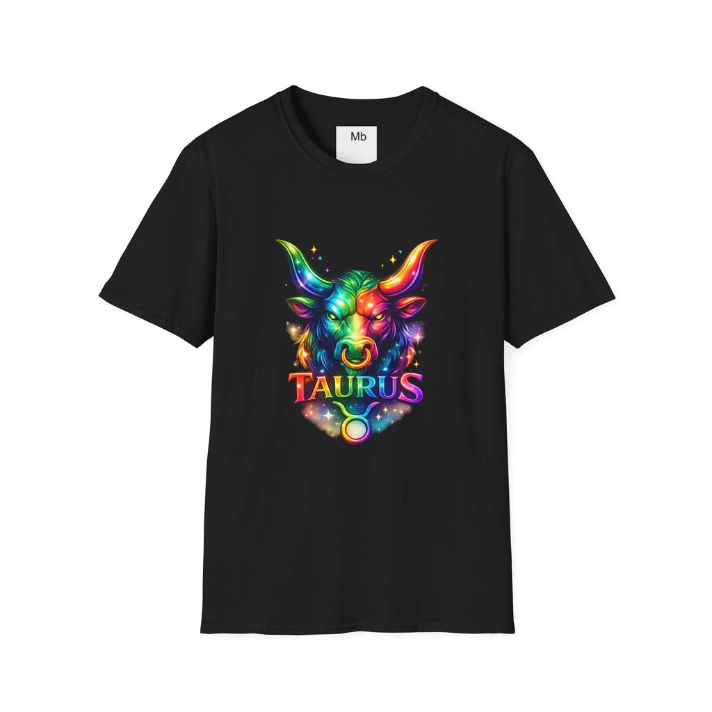 Taurus Zodiac Bull Graphic T-Shirt | Rainbow Astrology Tee