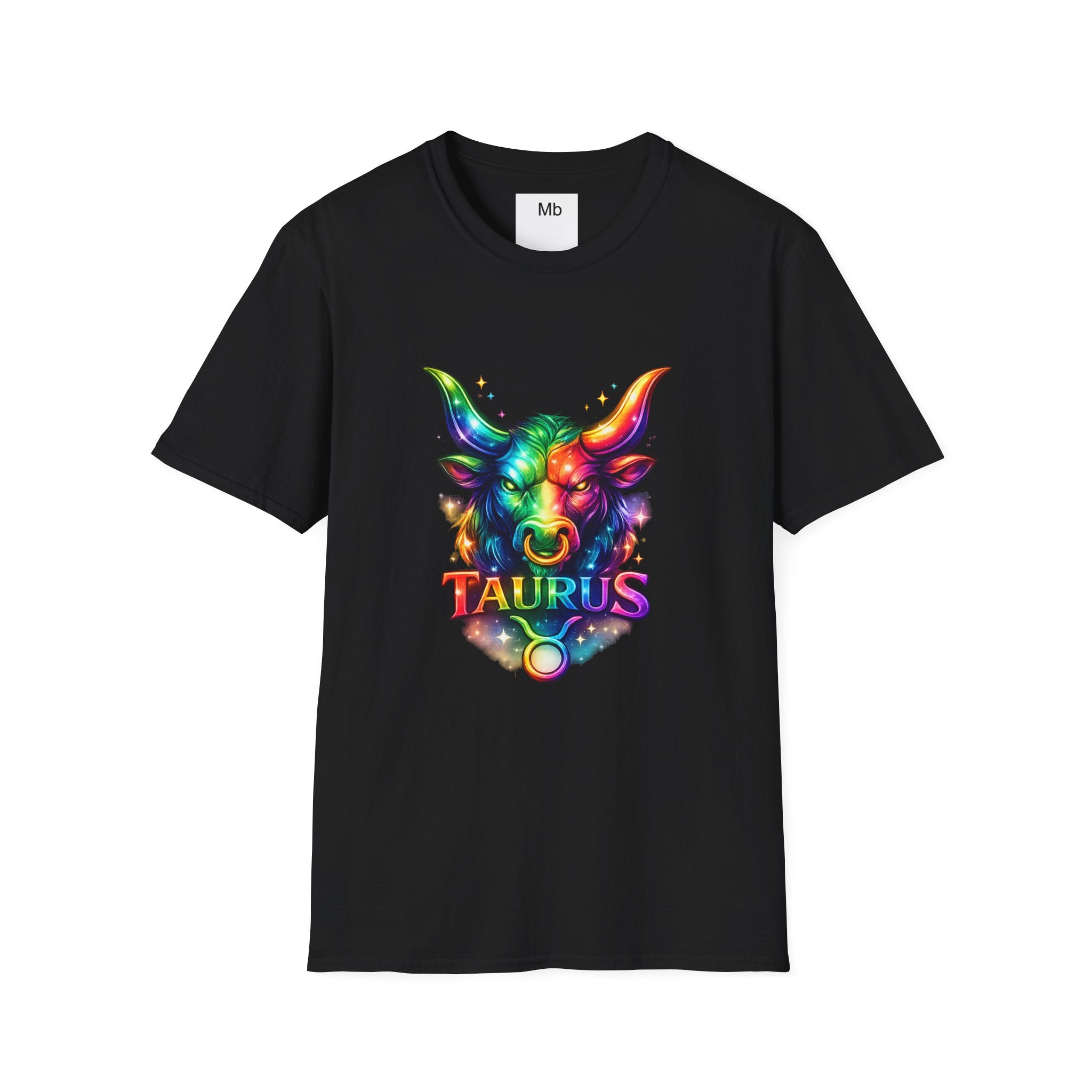 Taurus Zodiac Bull Graphic T-Shirt | Rainbow Astrology Tee
