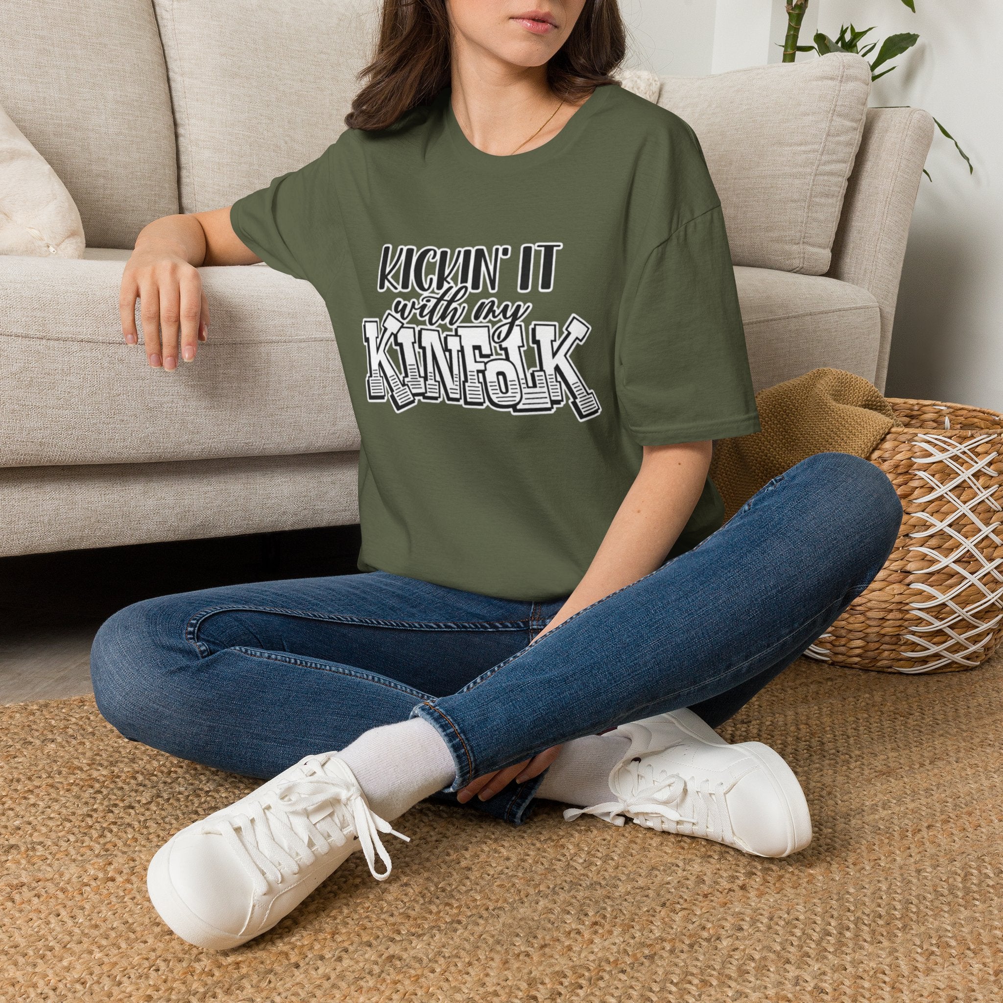 Kinfolk Family T-Shirt — "Kickin It With My Kinfolk"