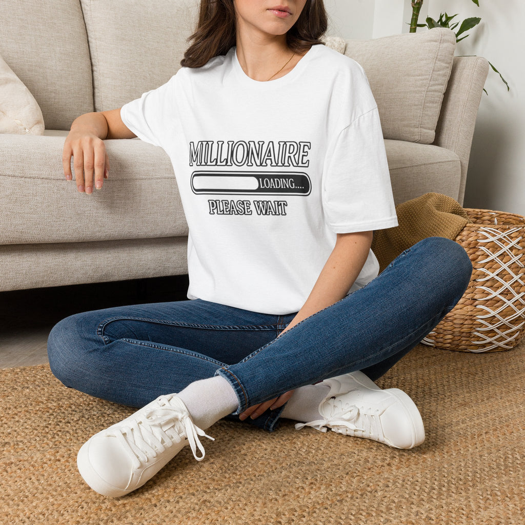 Millionaire Loading T-Shirt — Funny Wealth Progress Tee