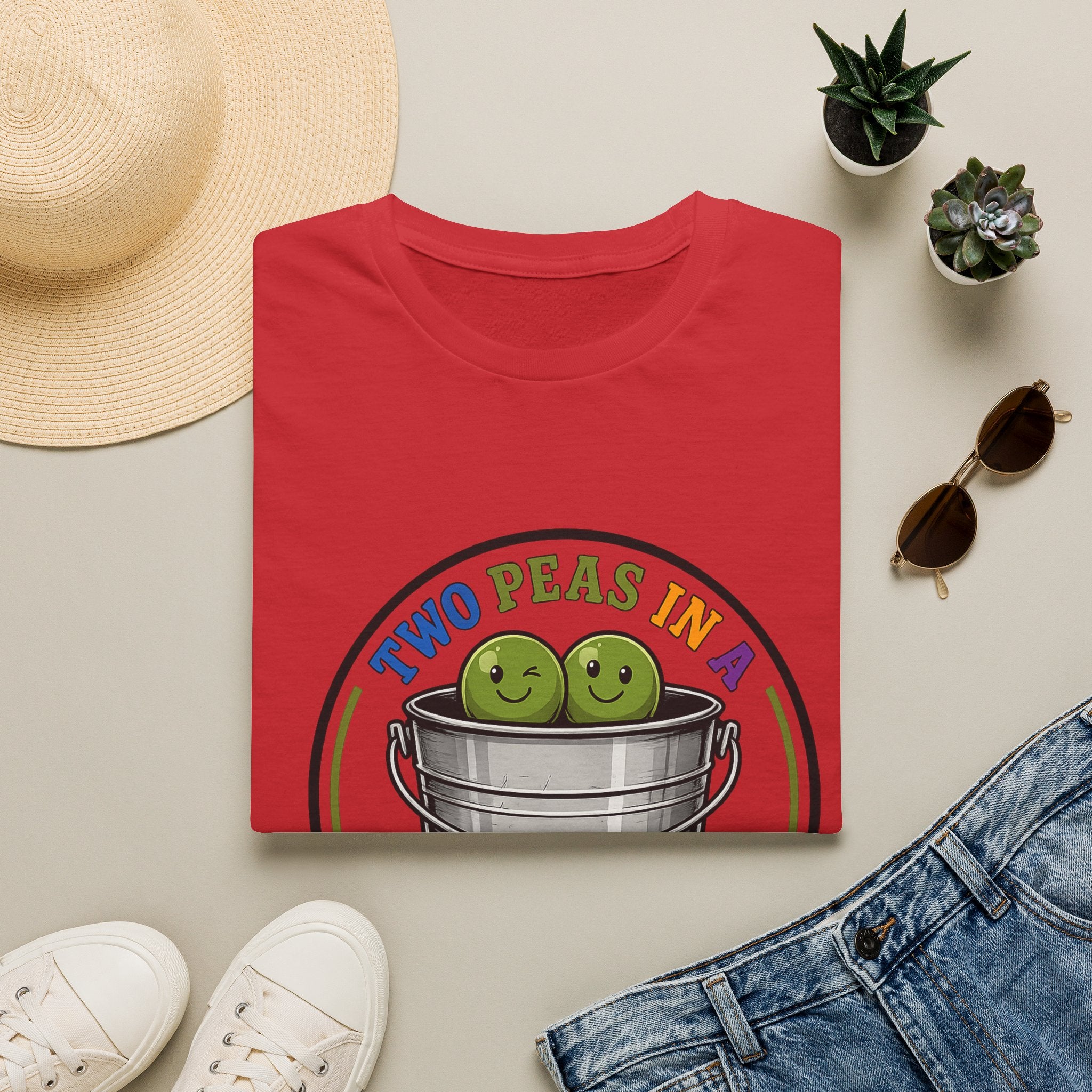 Two Peas in a colorful bucket, F#*k It  Graphic T-Shirt