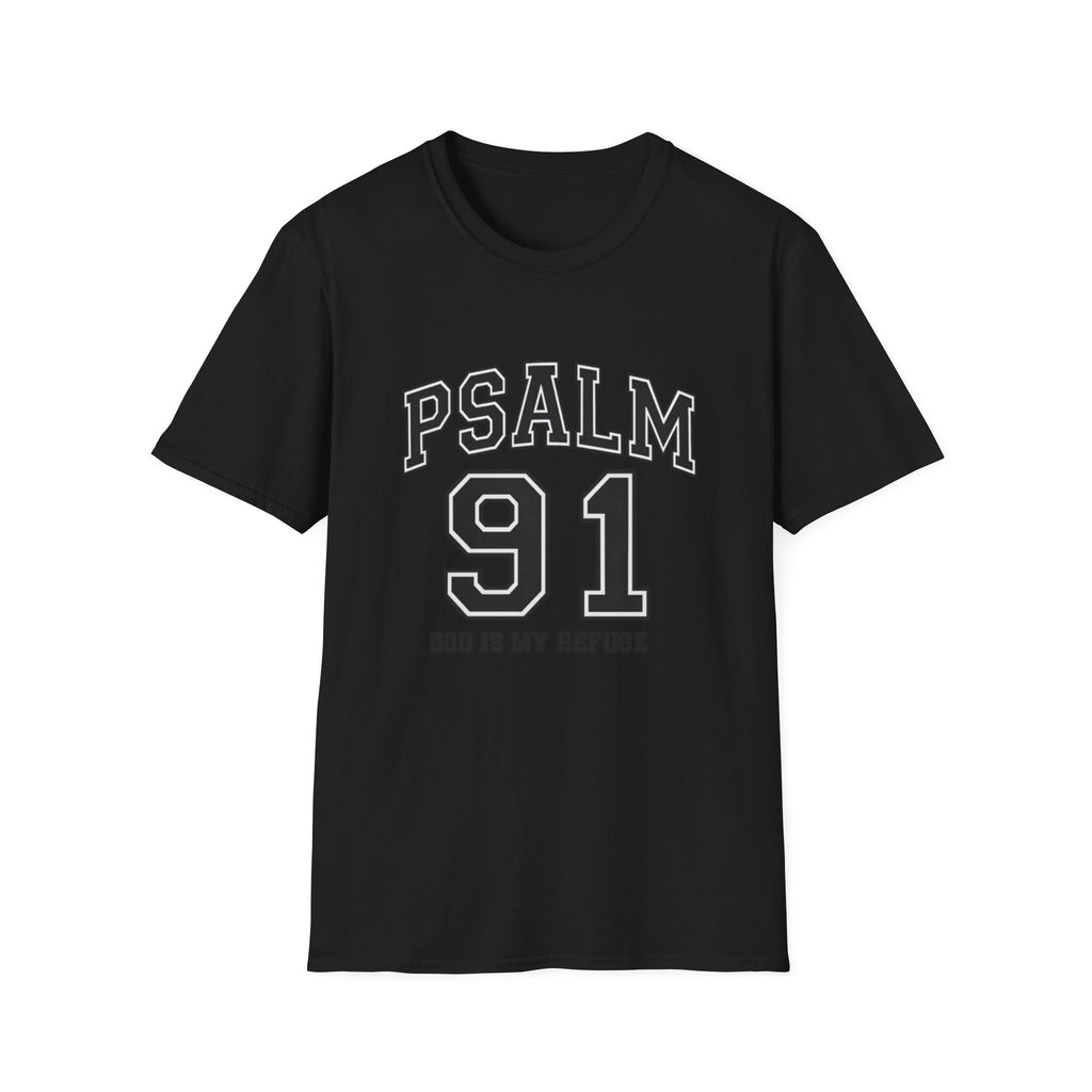 Psalm 91 T‑Shirt — God Is My Refuge Athletic Christian Tee