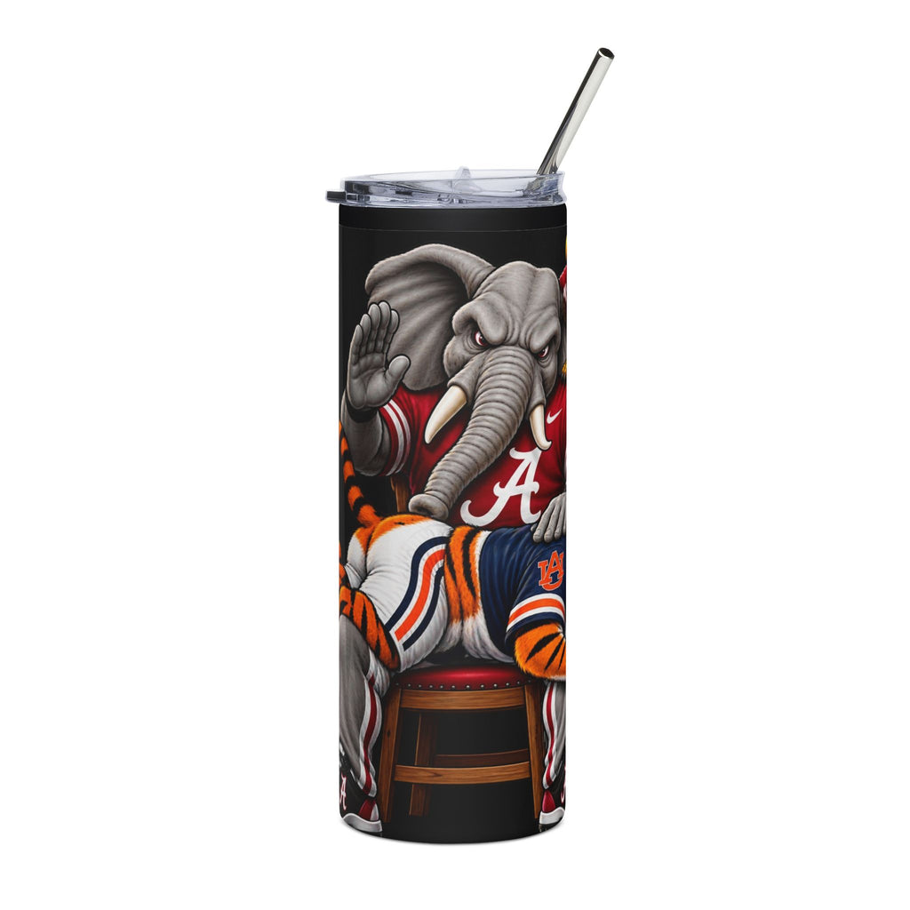 Alabama vs Auburn Rivalry Tumbler – Roll Tide Game Day Cup Stainless Steel Tumbler, 20 oz