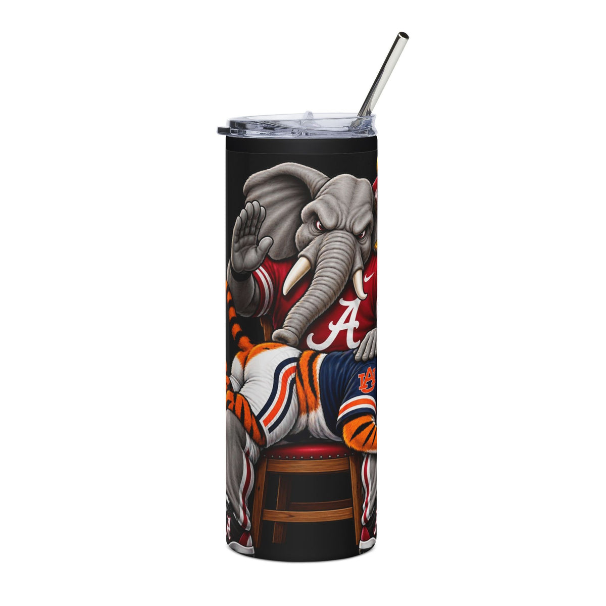 Alabama vs Auburn Rivalry Tumbler – Roll Tide Game Day Cup Stainless Steel Tumbler, 20 oz