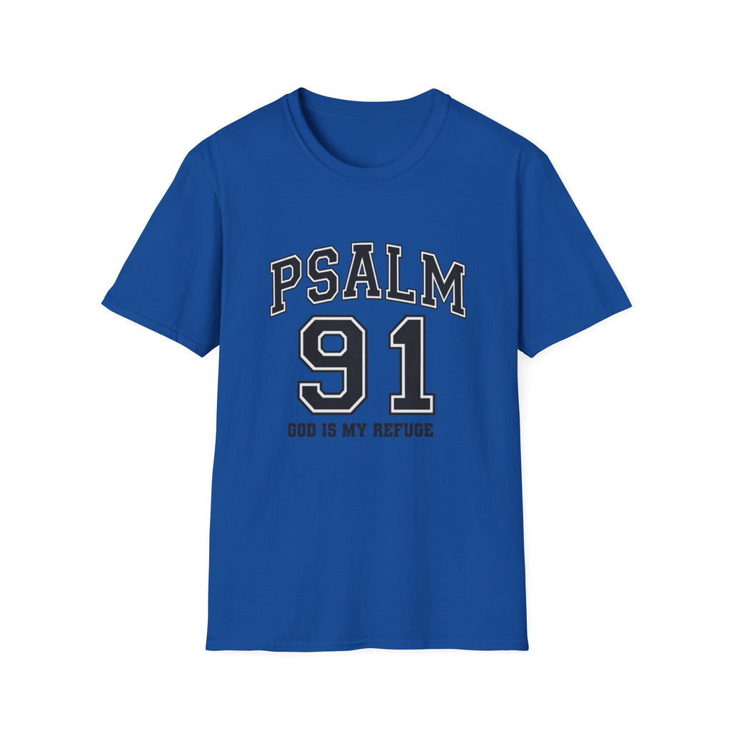 Psalm 91 T‑Shirt — God Is My Refuge Athletic Christian Tee