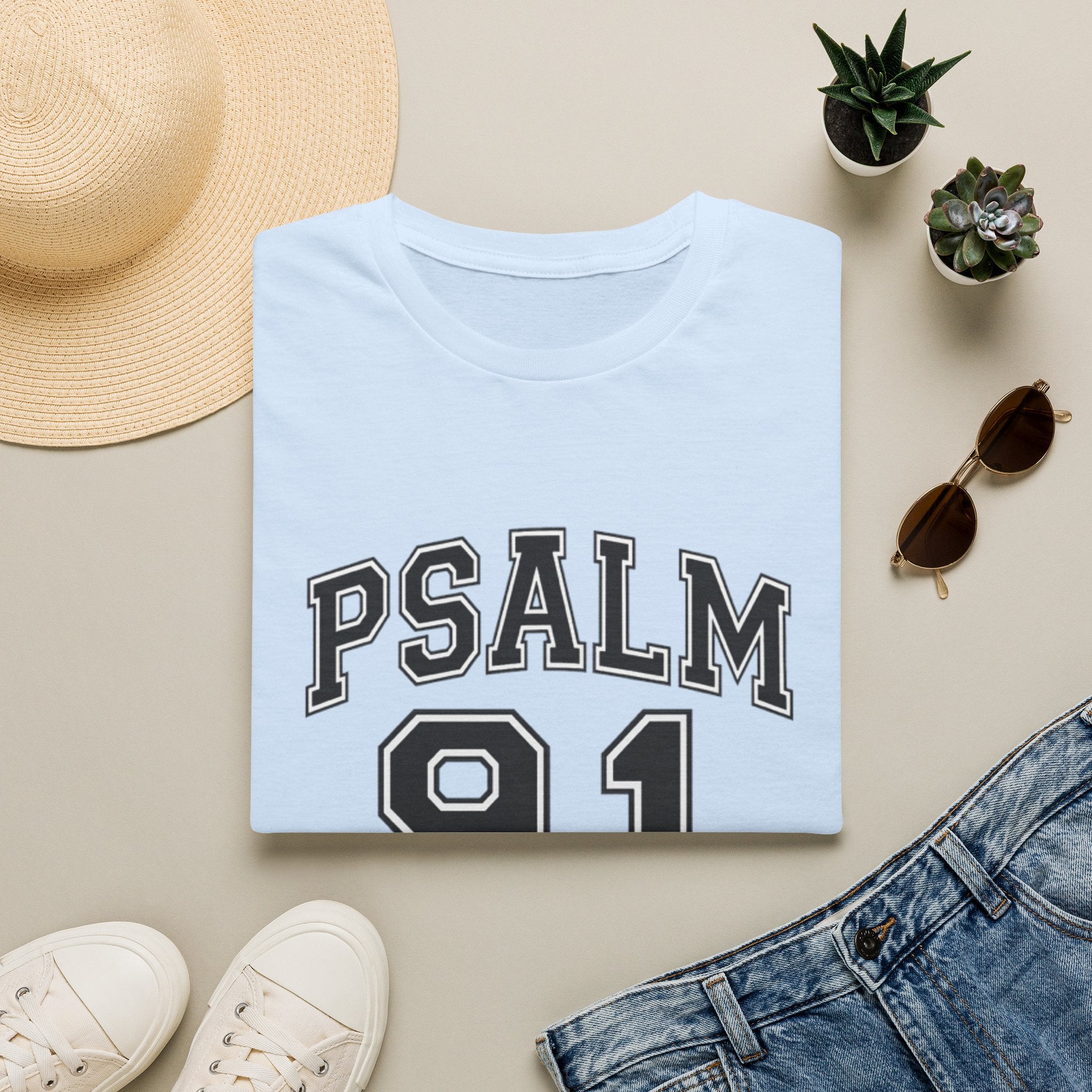 Psalm 91 T‑Shirt — God Is My Refuge Athletic Christian Tee