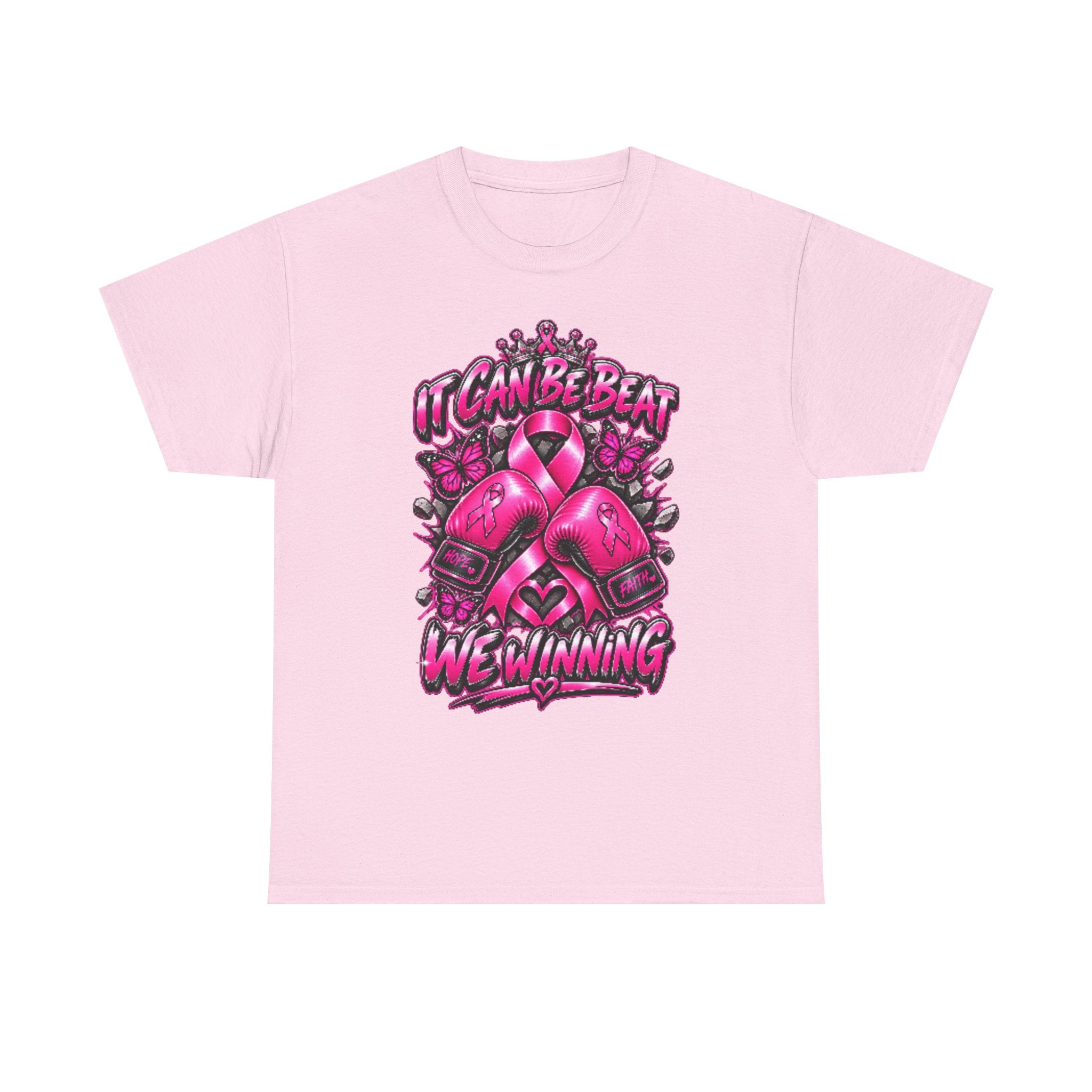 "It Can Be Beat — We Winning" Breast Cancer Awareness Tee
