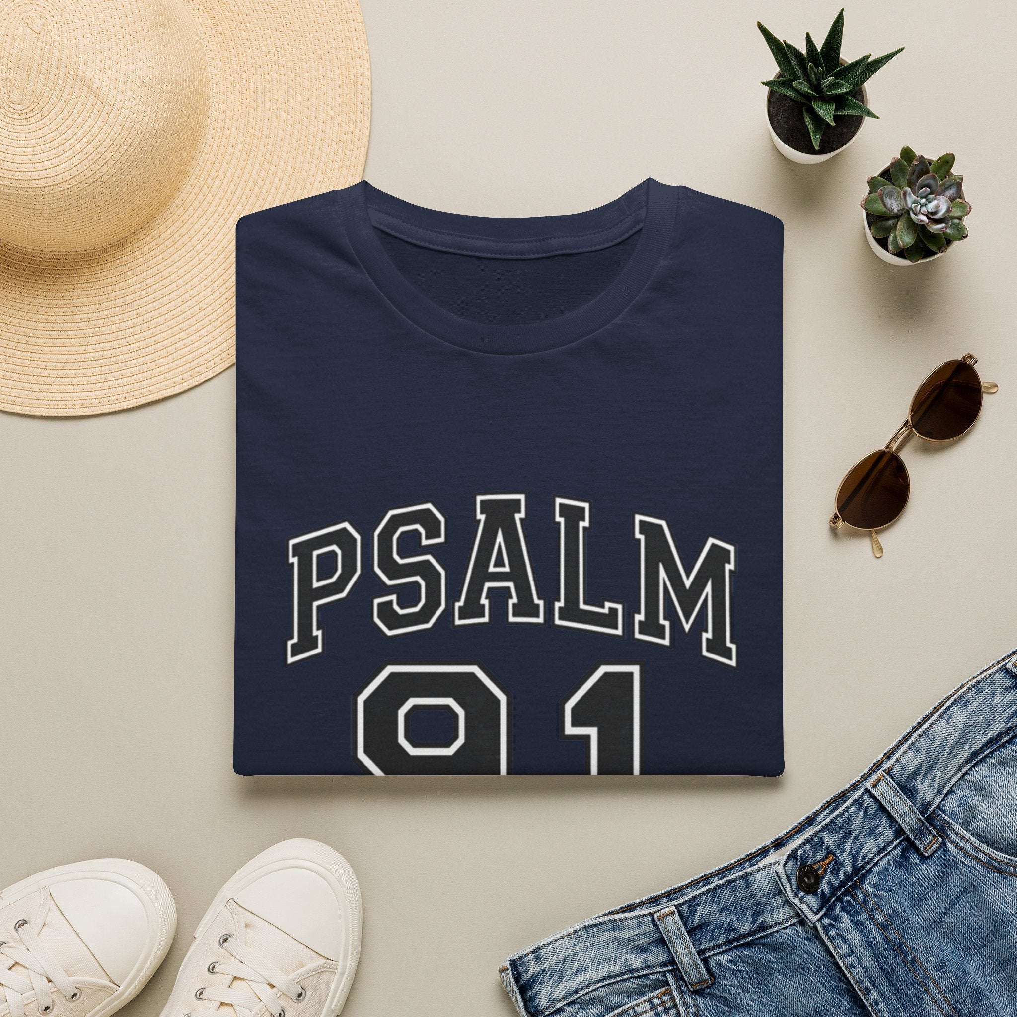 Psalm 91 T‑Shirt — God Is My Refuge Athletic Christian Tee