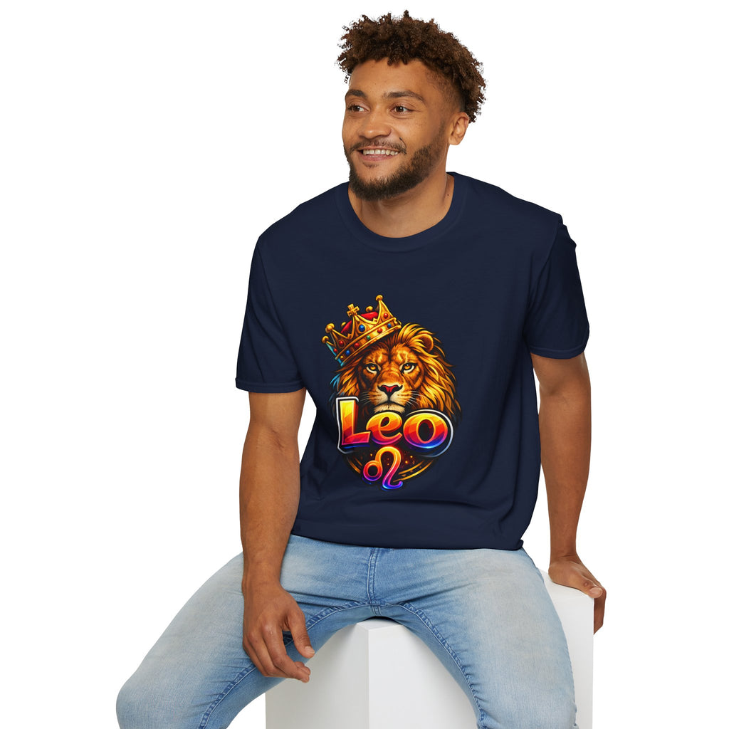 Leo King Graphic T-Shirt | Zodiac Lion Crown Tee
