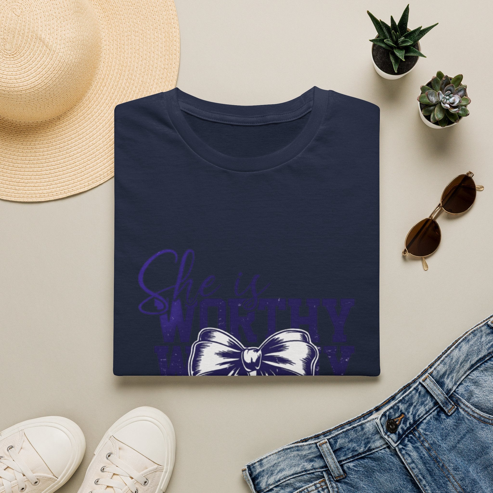 She Is Worthy T-Shirt — Inspirational Christian Proverbs 31 Tee