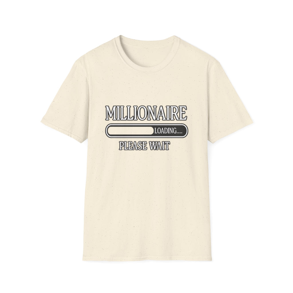 Millionaire Loading T-Shirt — Funny Wealth Progress Tee