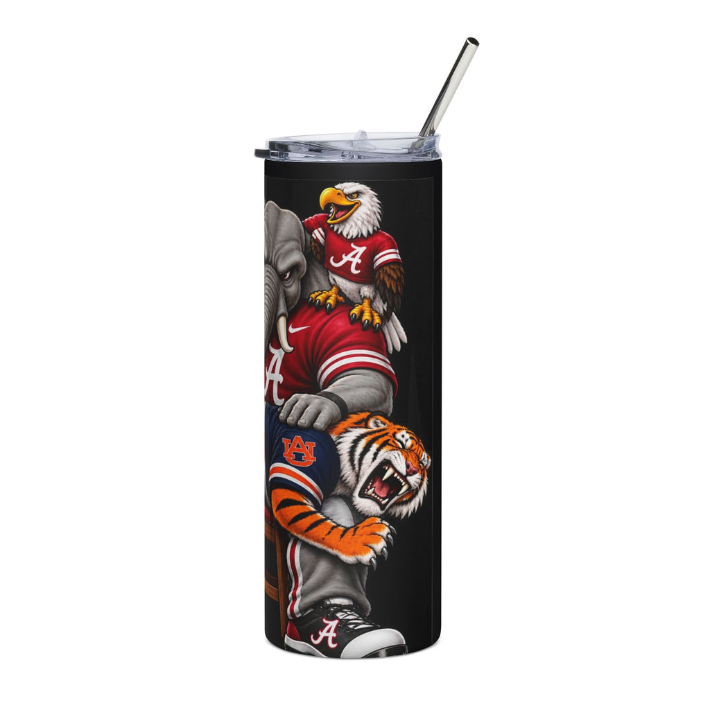 Alabama vs Auburn Rivalry Tumbler – Roll Tide Game Day Cup Stainless Steel Tumbler, 20 oz