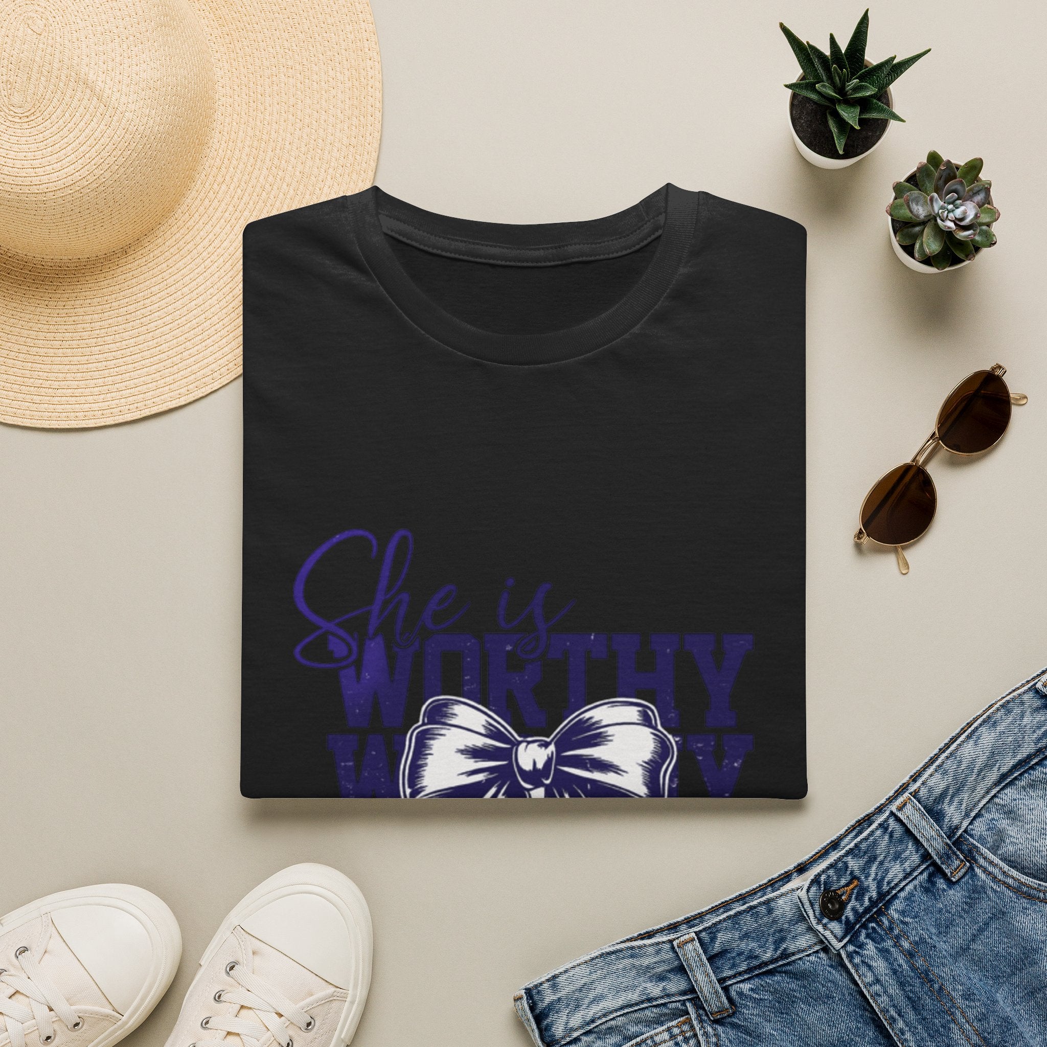 She Is Worthy T-Shirt — Inspirational Christian Proverbs 31 Tee