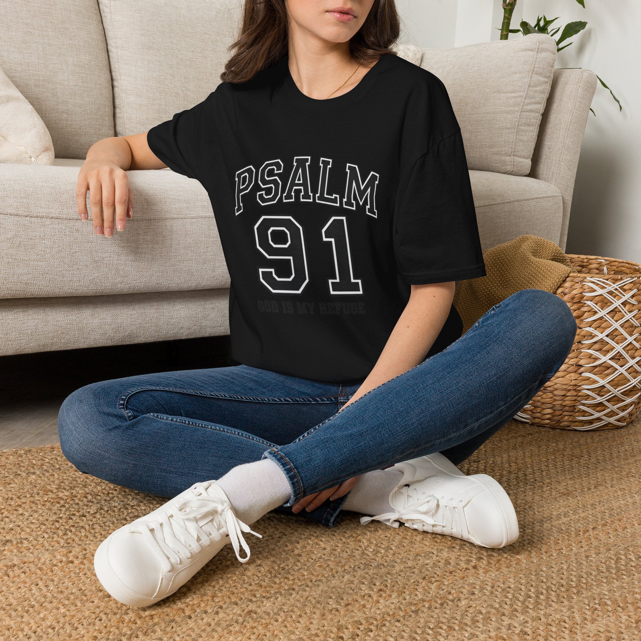 Psalm 91 T‑Shirt — God Is My Refuge Athletic Christian Tee