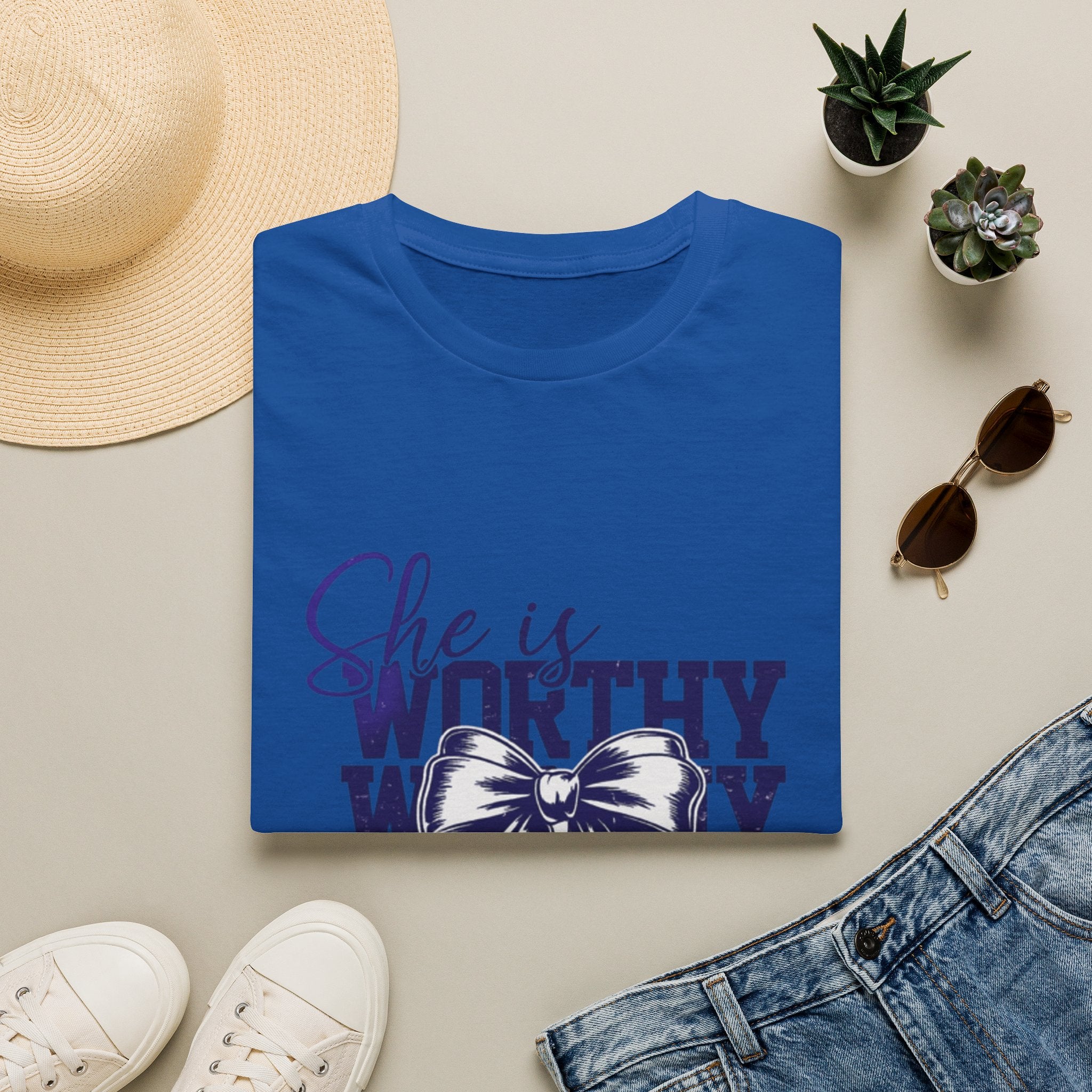 She Is Worthy T-Shirt — Inspirational Christian Proverbs 31 Tee