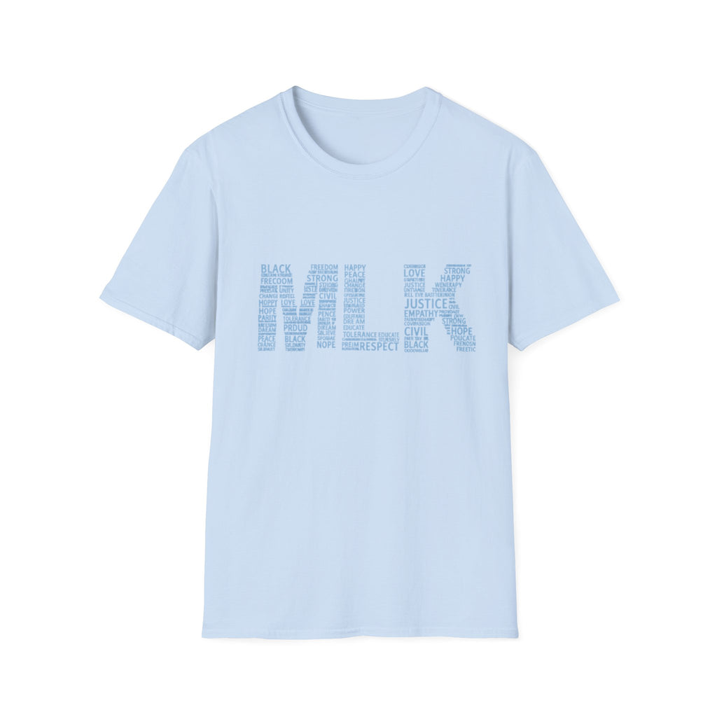 MLK Word Art T-Shirt — 'Letters Made of Culture' Civil Rights Tribute