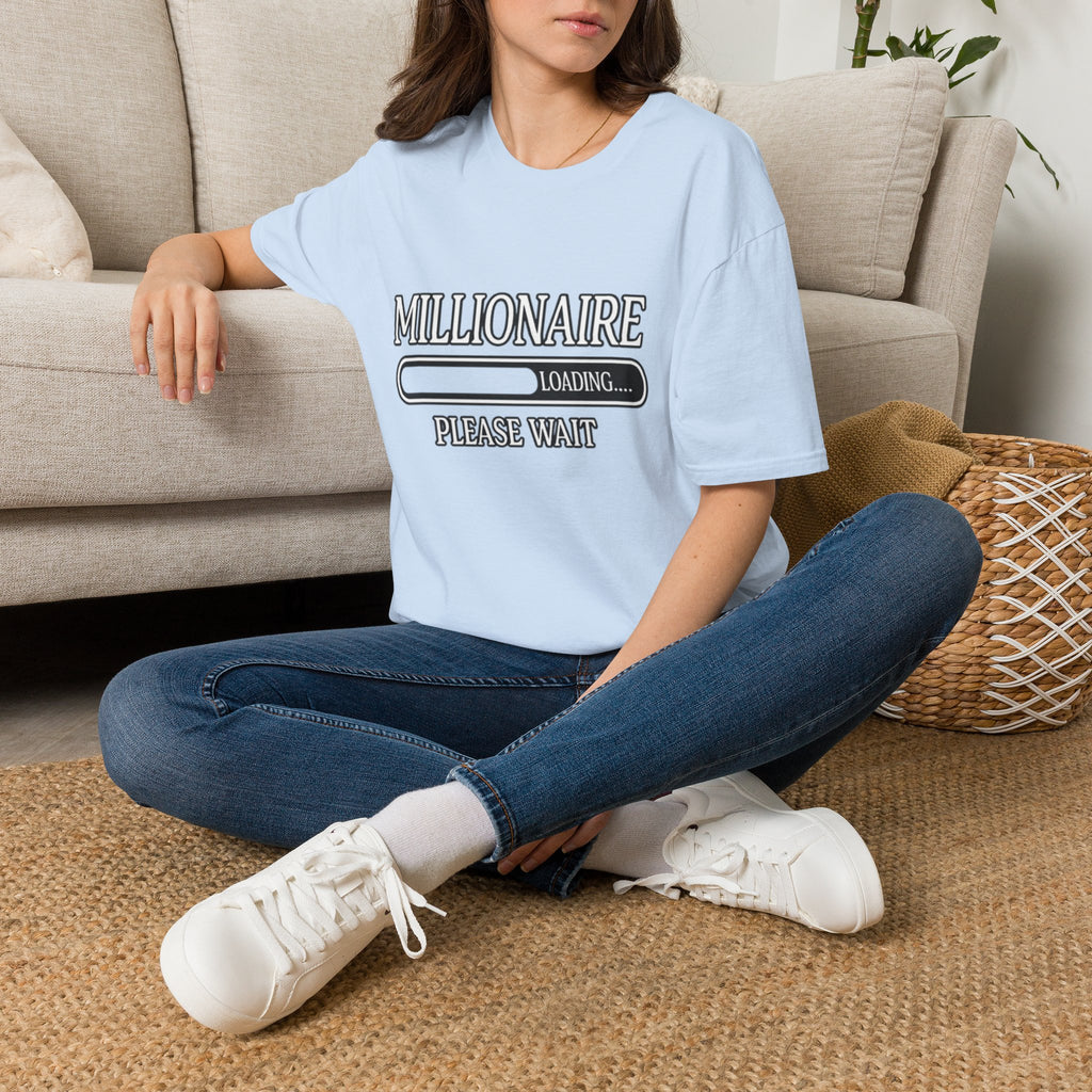 Millionaire Loading T-Shirt — Funny Wealth Progress Tee