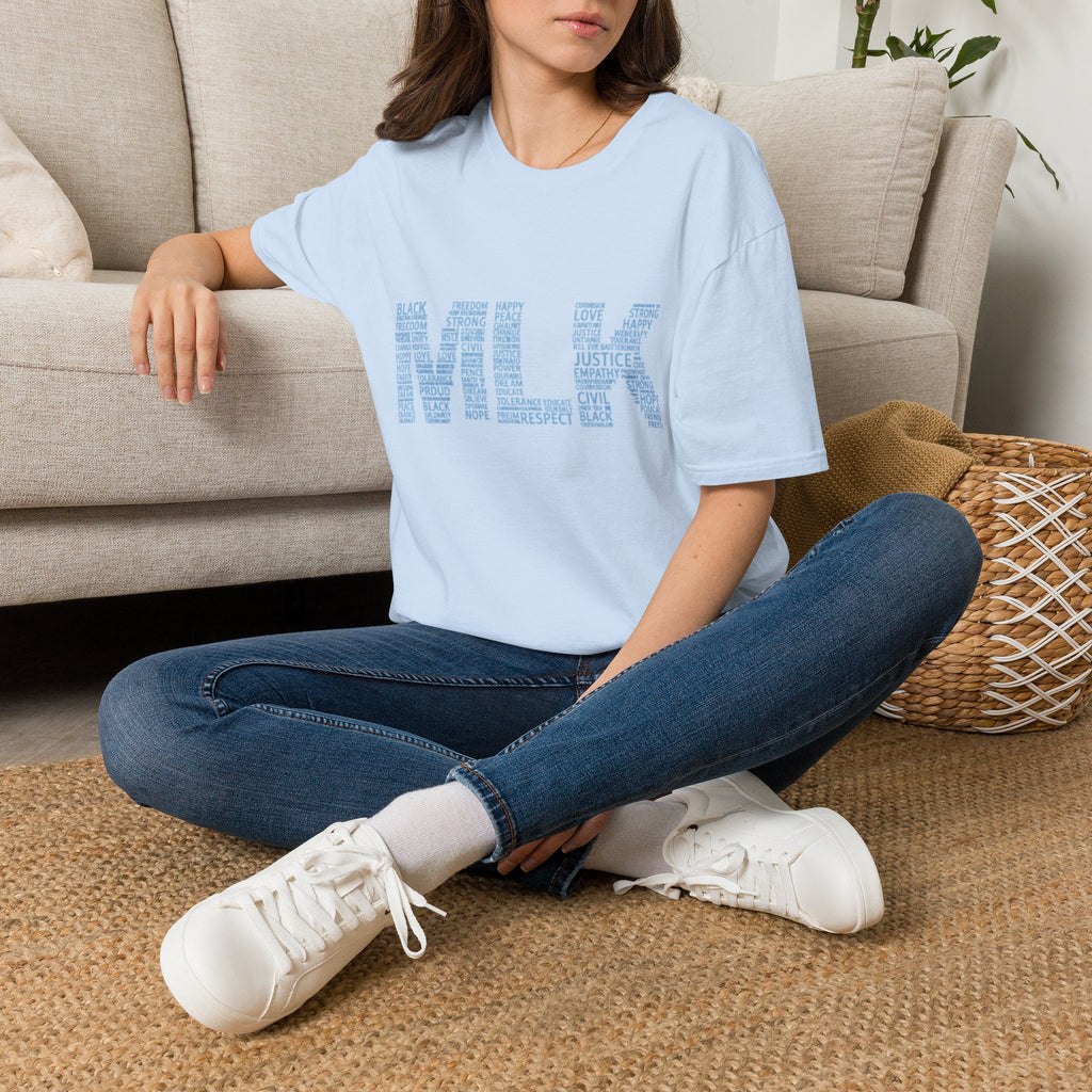 MLK Word Art T-Shirt — 'Letters Made of Culture' Civil Rights Tribute