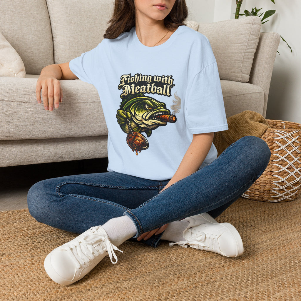 Title: Fishing with Meatball Graphic Tee