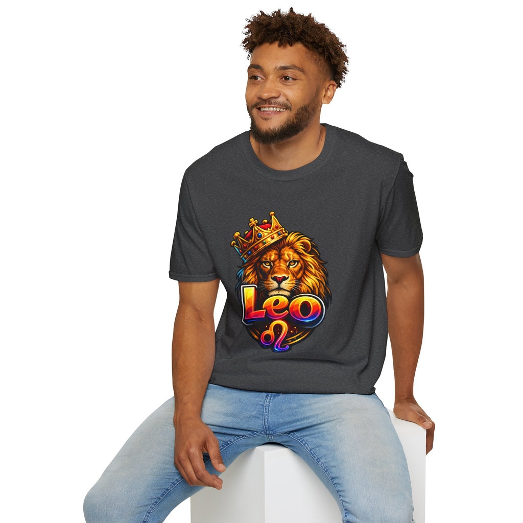Leo King Graphic T-Shirt | Zodiac Lion Crown Tee