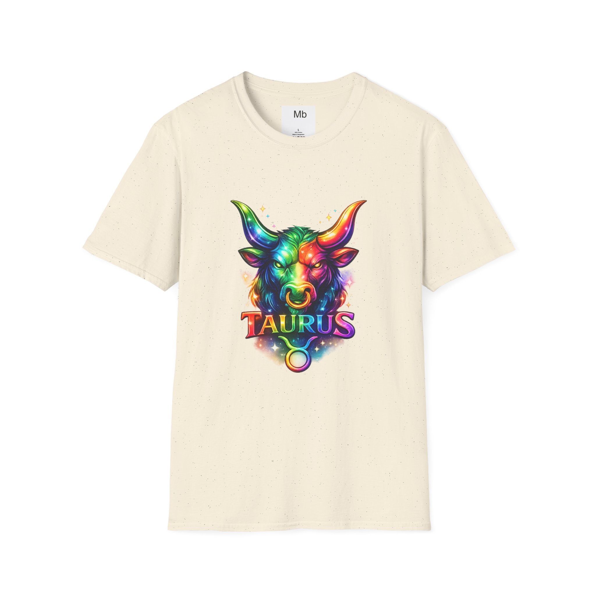 Taurus Zodiac Bull Graphic T-Shirt | Rainbow Astrology Tee