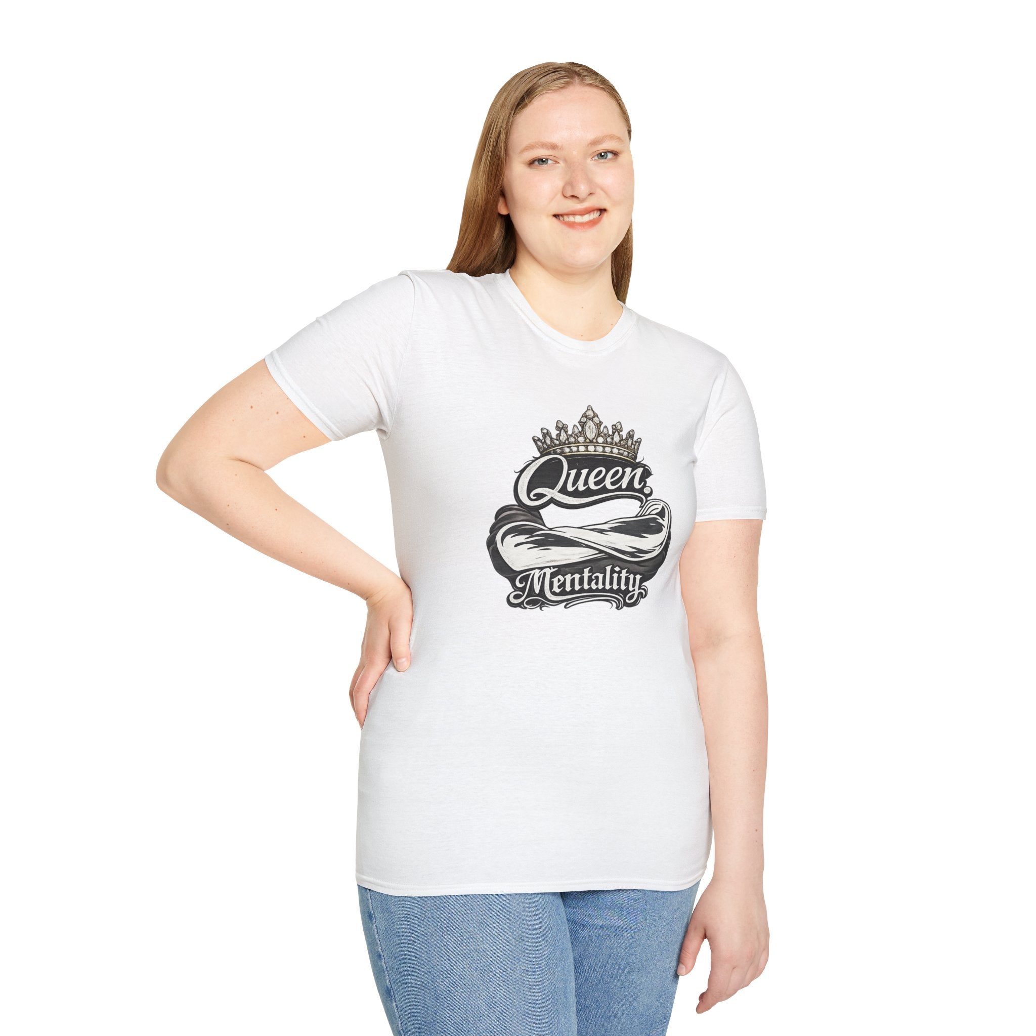 Queen Mentality T-Shirt – Crown Graphic Tee for Confident Women