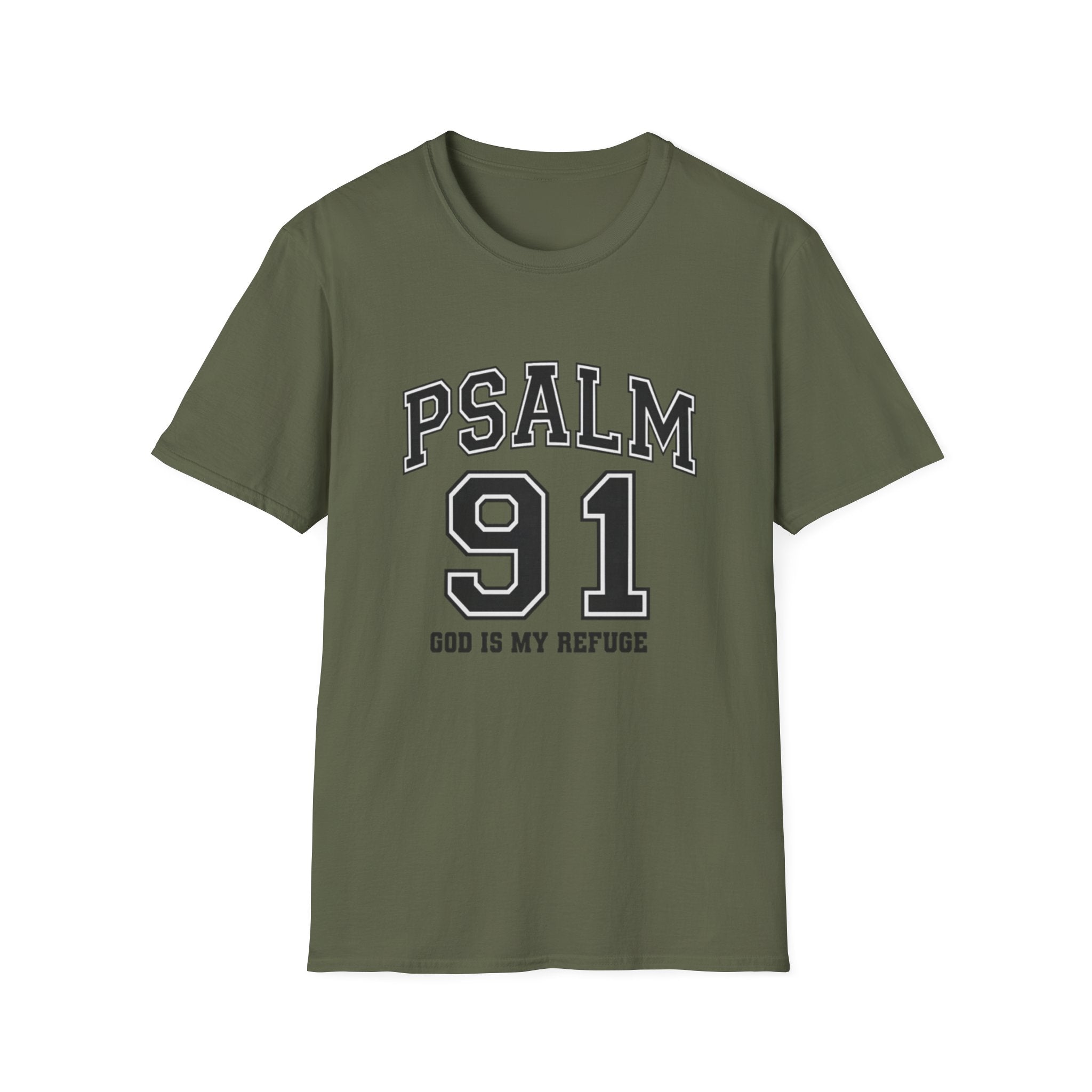 Psalm 91 T‑Shirt — God Is My Refuge Athletic Christian Tee