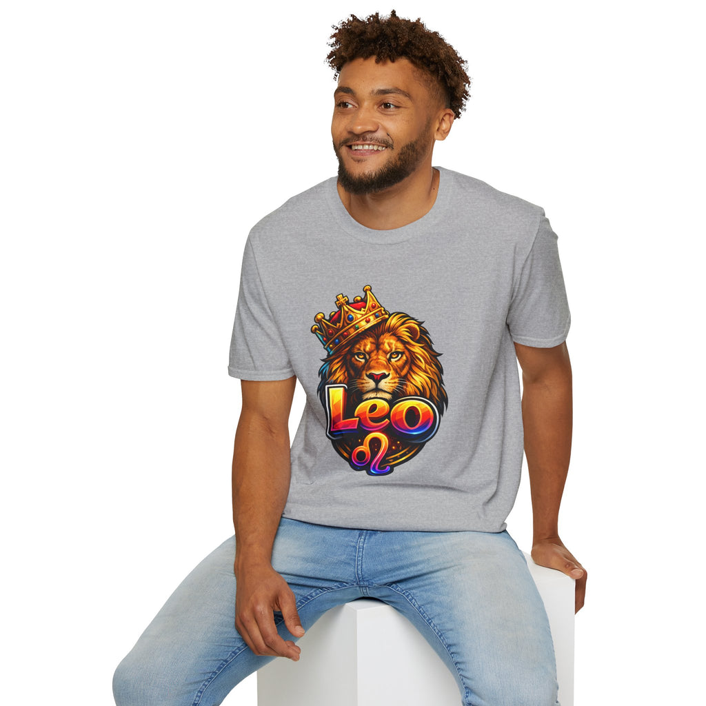 Leo King Graphic T-Shirt | Zodiac Lion Crown Tee
